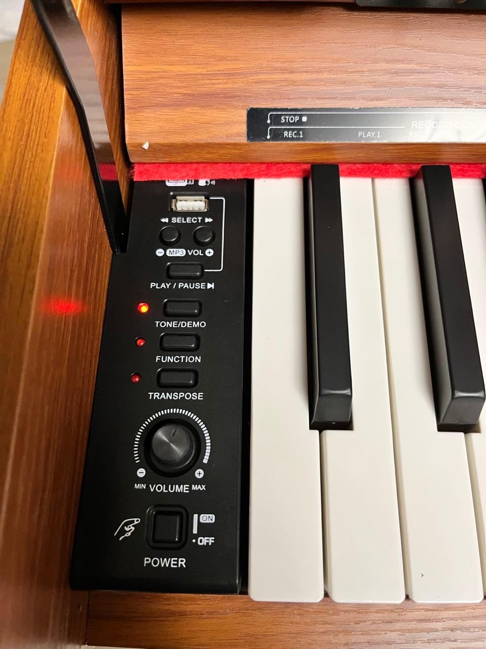 UISCOM 88 Key Weighted Digital Piano - Wooden Desk Electric Piano Transforms Between Desk and Vanity - Progressive Hammer-Action Keyboard, Perfect for Beginners with MIDI Functionality customer photo 2