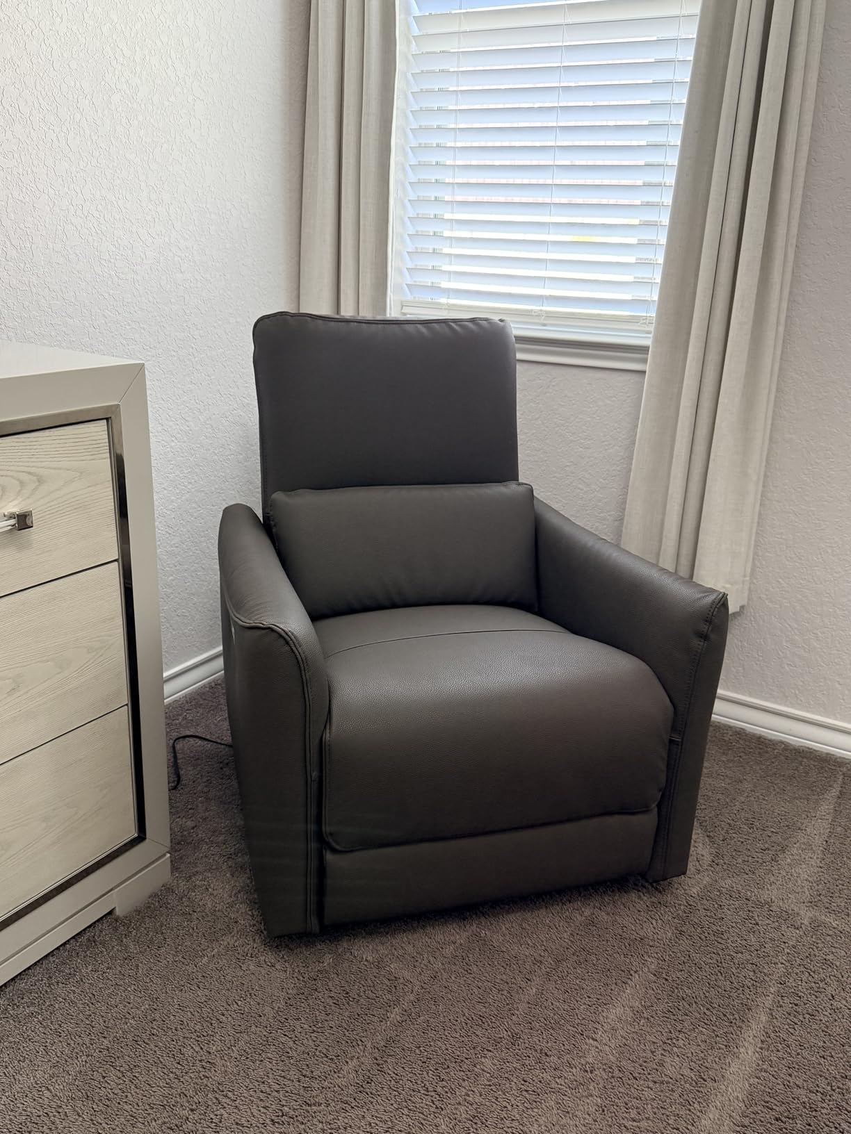CHITA Power Swivel Glider Recliner Chair, Nursery Glider, Medium, Linen | FSC Certified Upholstery Rocking Chair, Lumbar Support, Reclining Chair for Living Room / Nursery customer photo 1