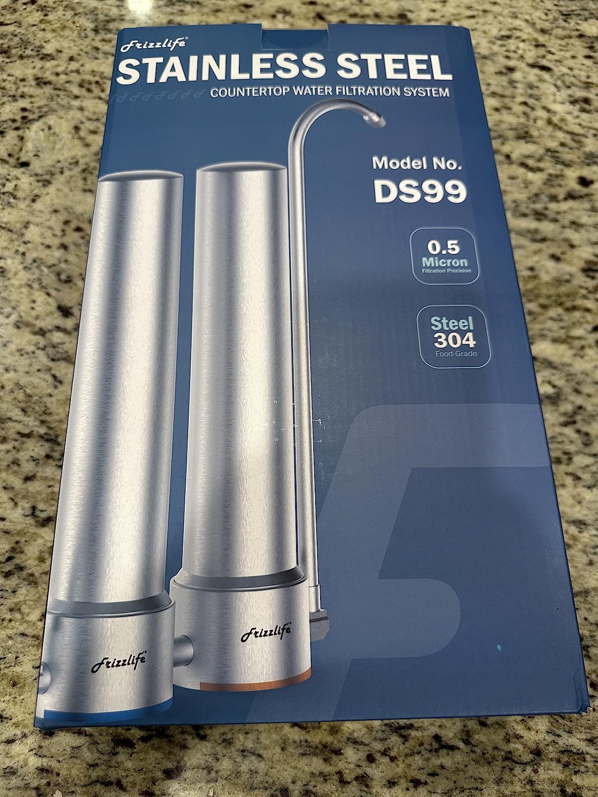 Frizzlife SS99 Countertop Water Filter System, NSF 42&372 Certified 6-Stage Stainless Steel Water Filter for Sink Faucet Reduces 99.99% Lead, Chlorine, Heavy Metals, 8000 Gallons (1 Filter) customer photo 2