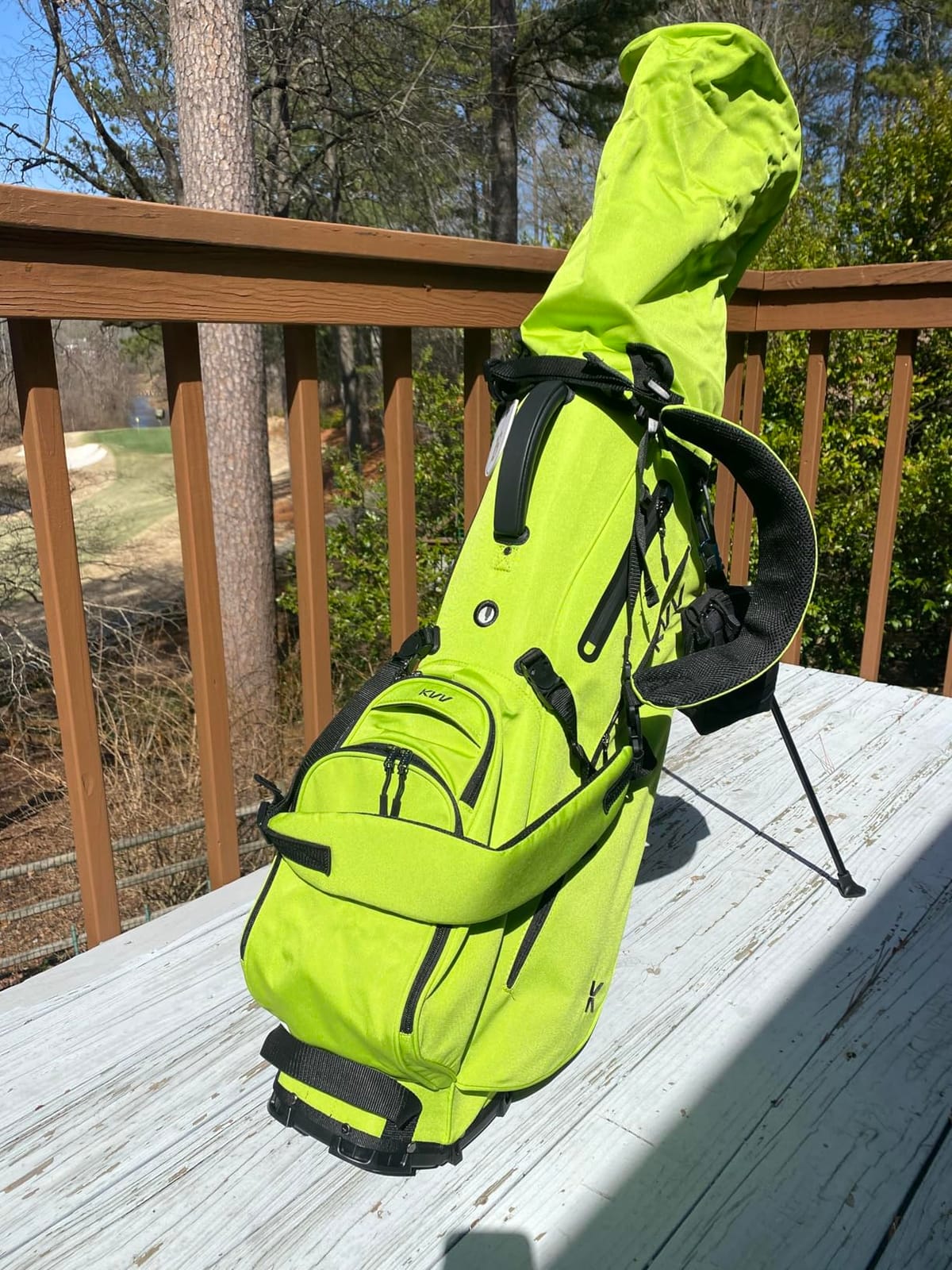 KVV Lightweight Golf Stand Bag with 7 Way Full-Length Dividers, 5 Zippered Pockets, Automatically Adjustable Dual Straps，Elegant Design customer photo 2