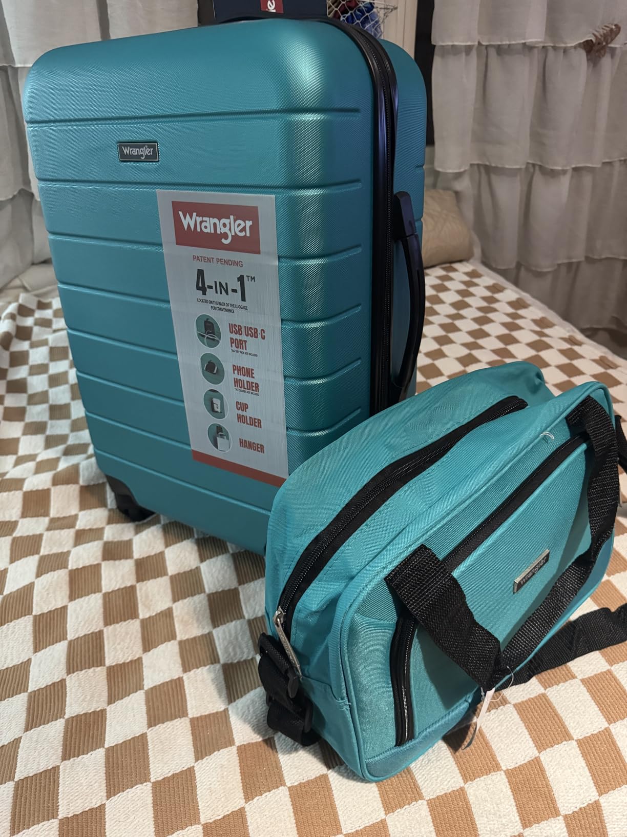 Wrangler Smart Spinner Hardside Luggage, 2 Piece Set, Wood Thrush customer photo 1