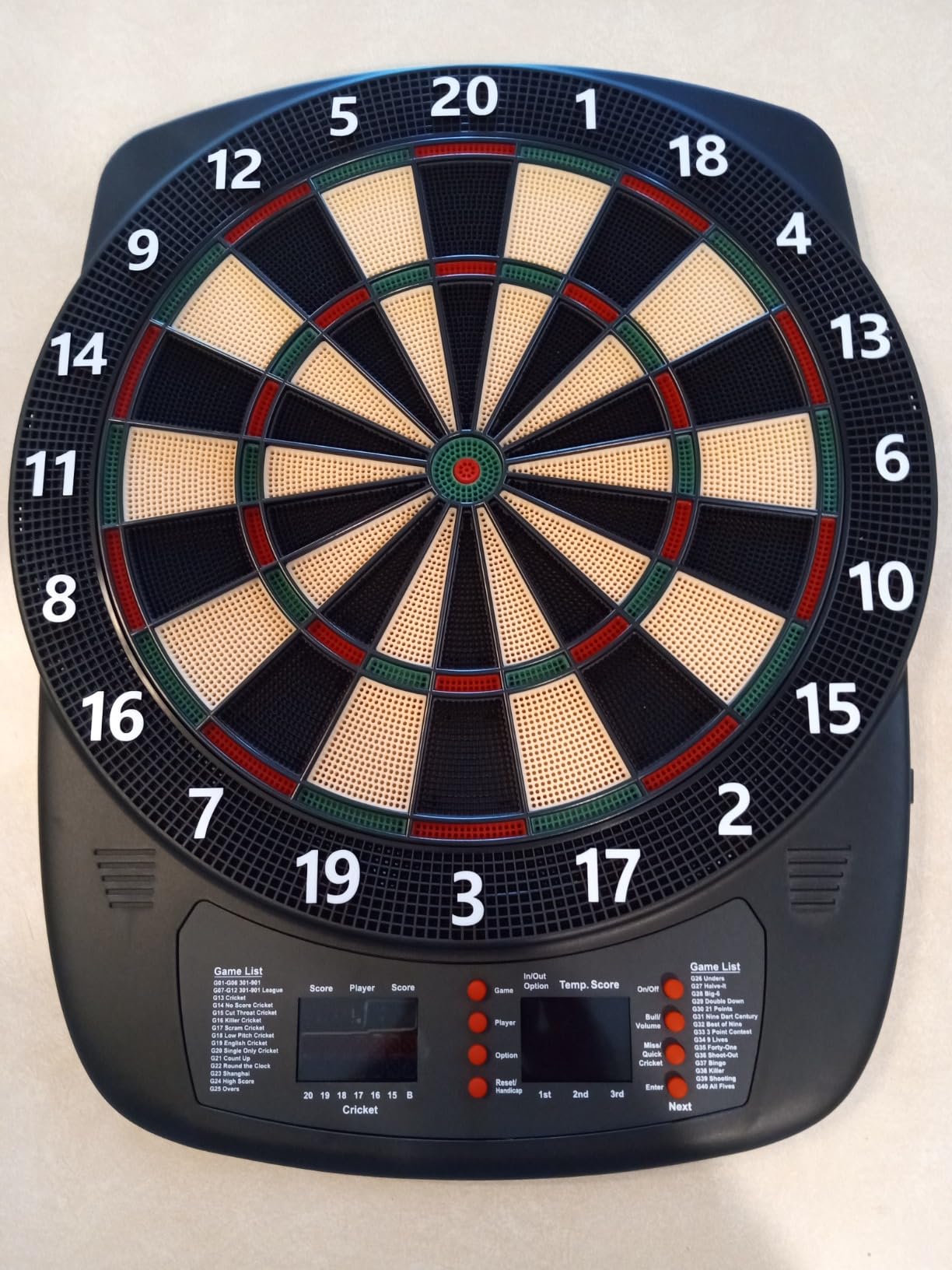 Electronic Dart Board, Low Bounce-Outs Soft Tip Dartboard with 40 Games | Automatic Scoring Electric Dart Boards, 427 Variations, Colorful LCD Display, 6 Darts, 100 Soft Tips, AC Adapter or Batteries customer photo 2