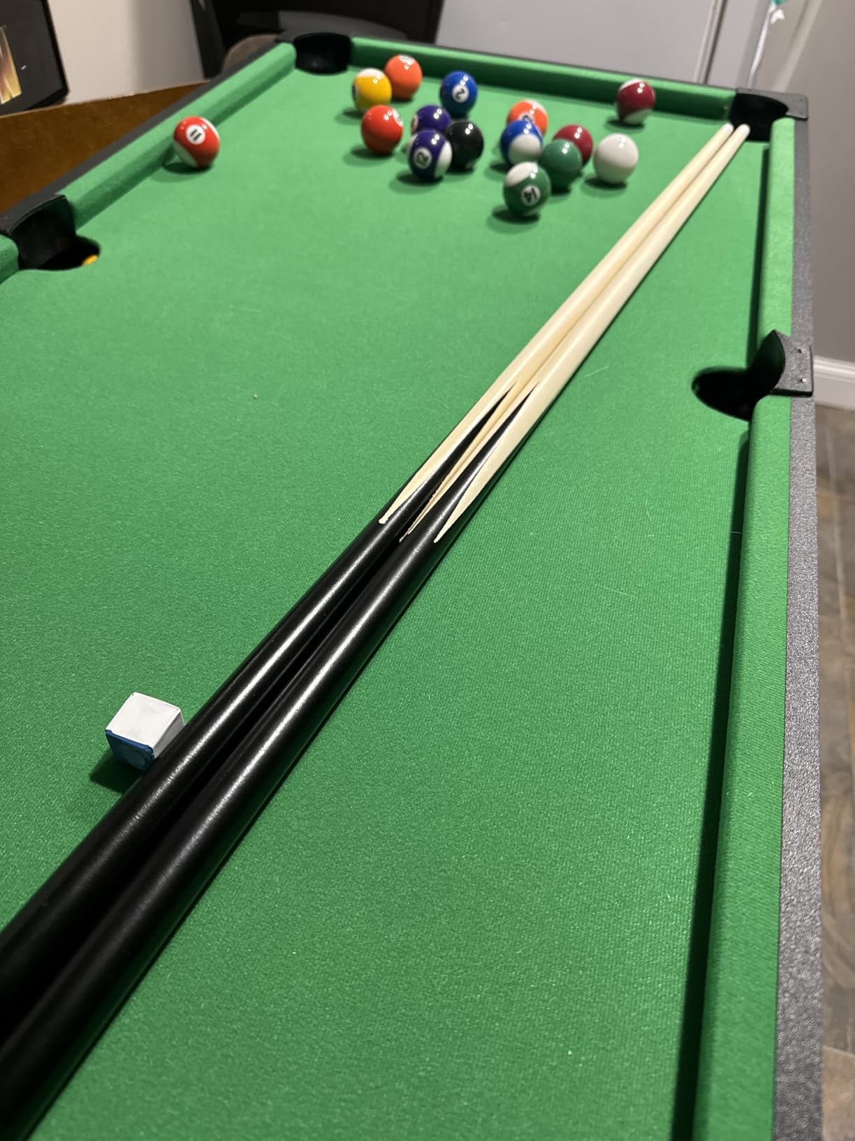 Best Choice Products Tabletop Billiard Table, Pool Game Table for Living Room, Game Room w/ 2 Cue Sticks, Ball Set, Storage Bag customer photo 2