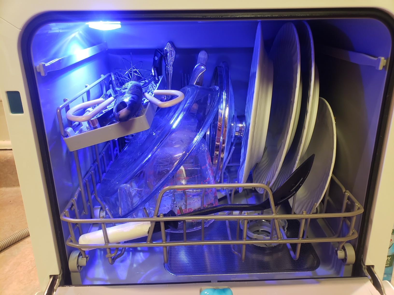 EUHOMY 6 Programs Countertop Dishwasher Portable, 40dB, 360° Coverage | 6-Program (Normal, ECO, Quick, Baby Care/Strong, Fruit, Dry), 73h Ventilation, Time-Saving, for Apartment customer photo 1