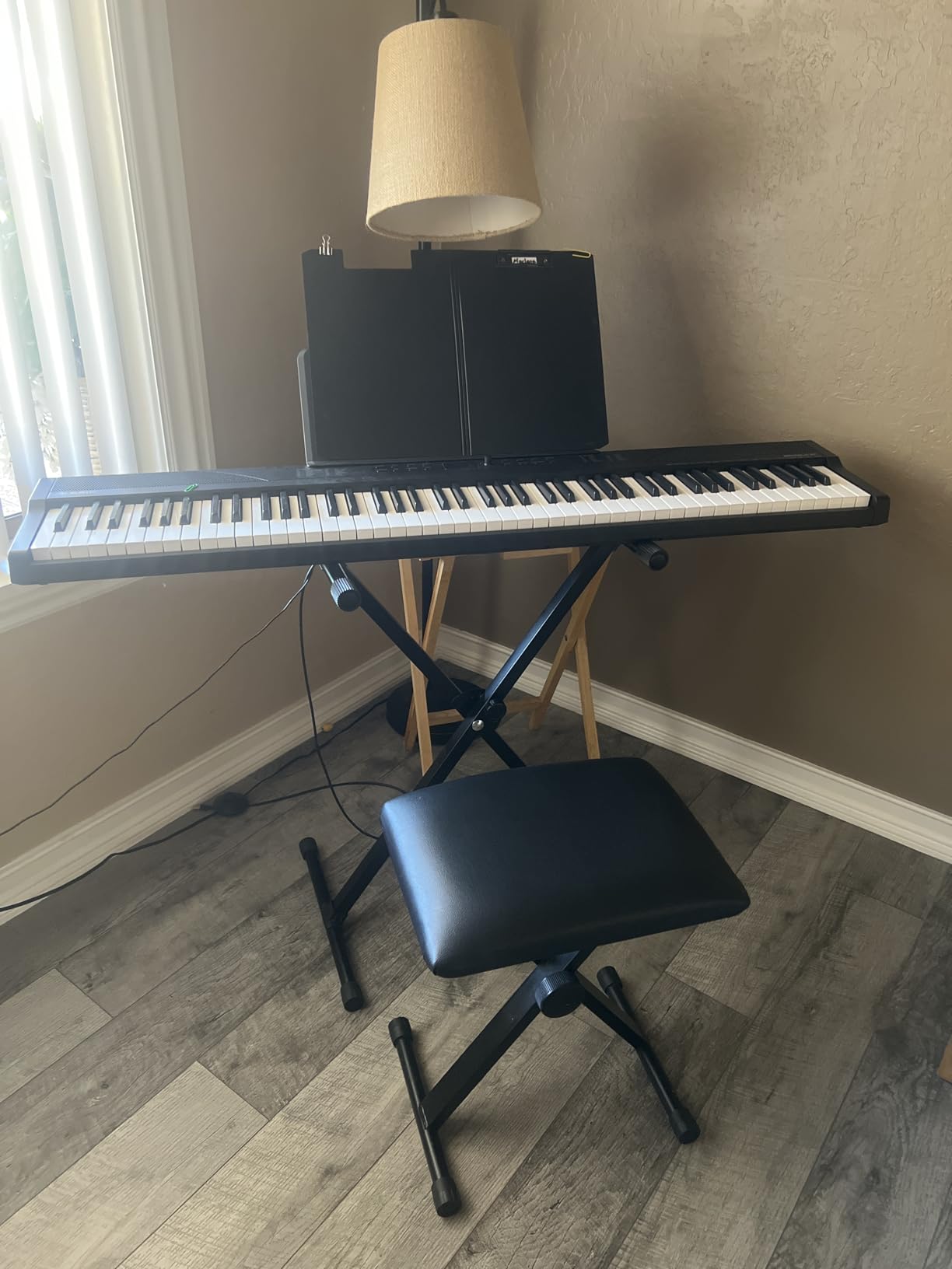Alesis Recital Play 88-Key Piano Keyboard Bundle with Portable Stand, Sustain Pedal, Headphones, Carry Bag and Built-In Lessons customer photo 2