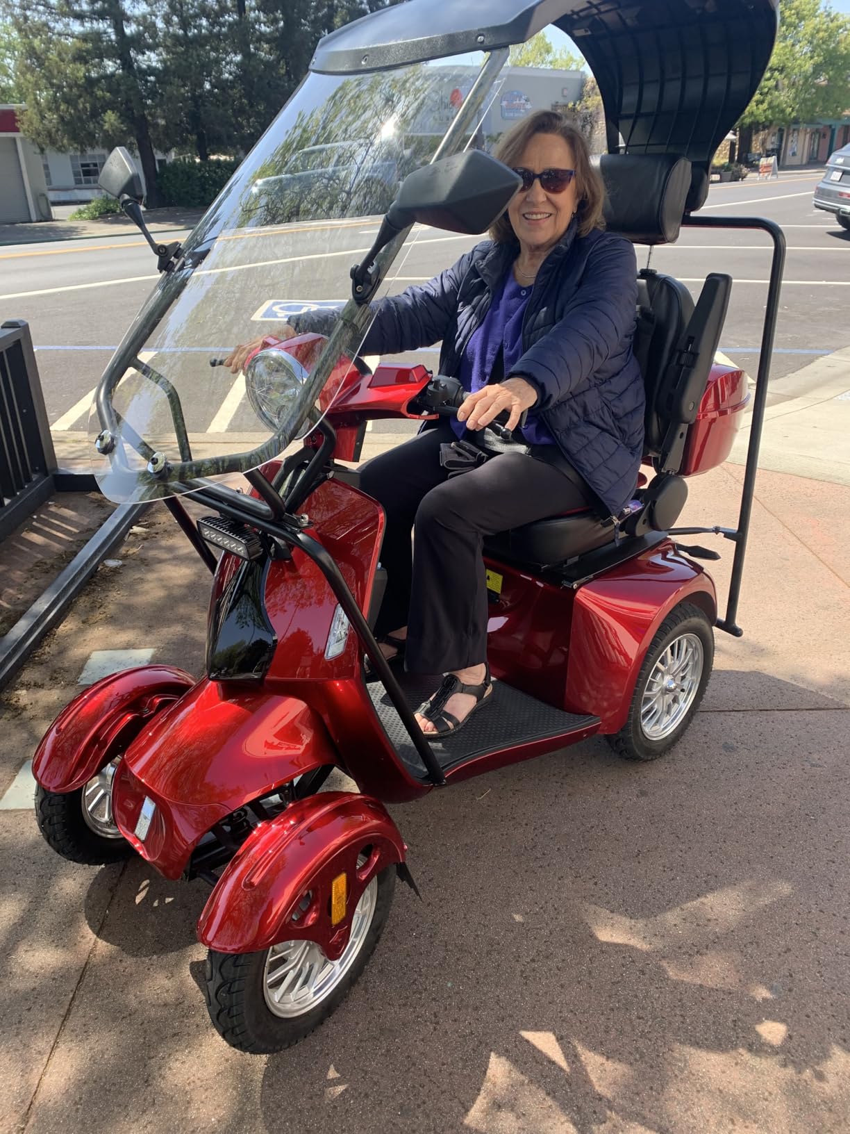 Heavy Duty Mobility Scooter with Roof & Windshield - Electric Powered Wheelchair for Seniors & Adults 500lbs Capacity- 800W Fast Mobility Chair with Long Range Battery Remote Keys customer photo 2