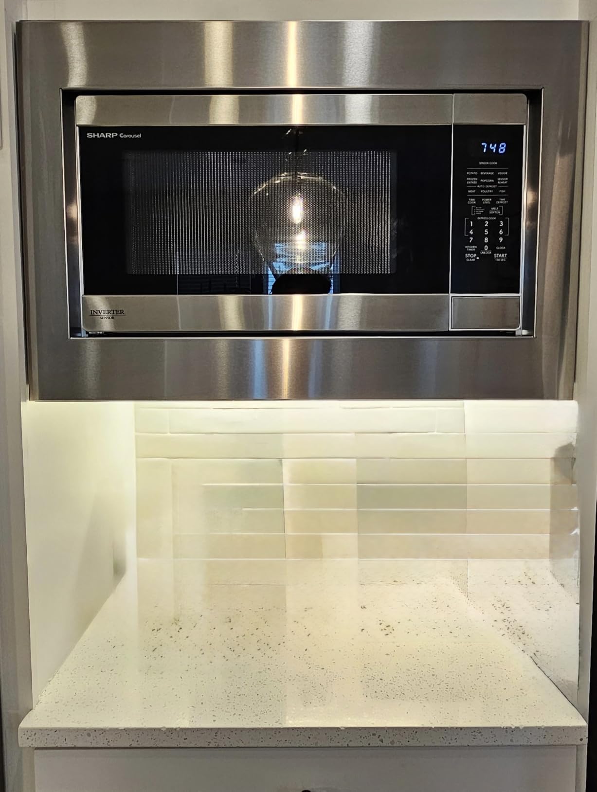 Sharp SMC2266KS 2.2 cu. ft. 1200W Stainless Steel Countertop Microwave Oven | Stainless Steel, Removable 16.5