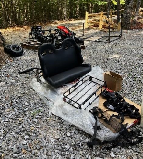Coleman Powersports GK200 196cc Gas Powered Dual Seat Go-Kart, Reverse Gear, Adjustable Suspension, 275 lbs Maximum Load, Off Road Adventure Vehicle customer photo 1