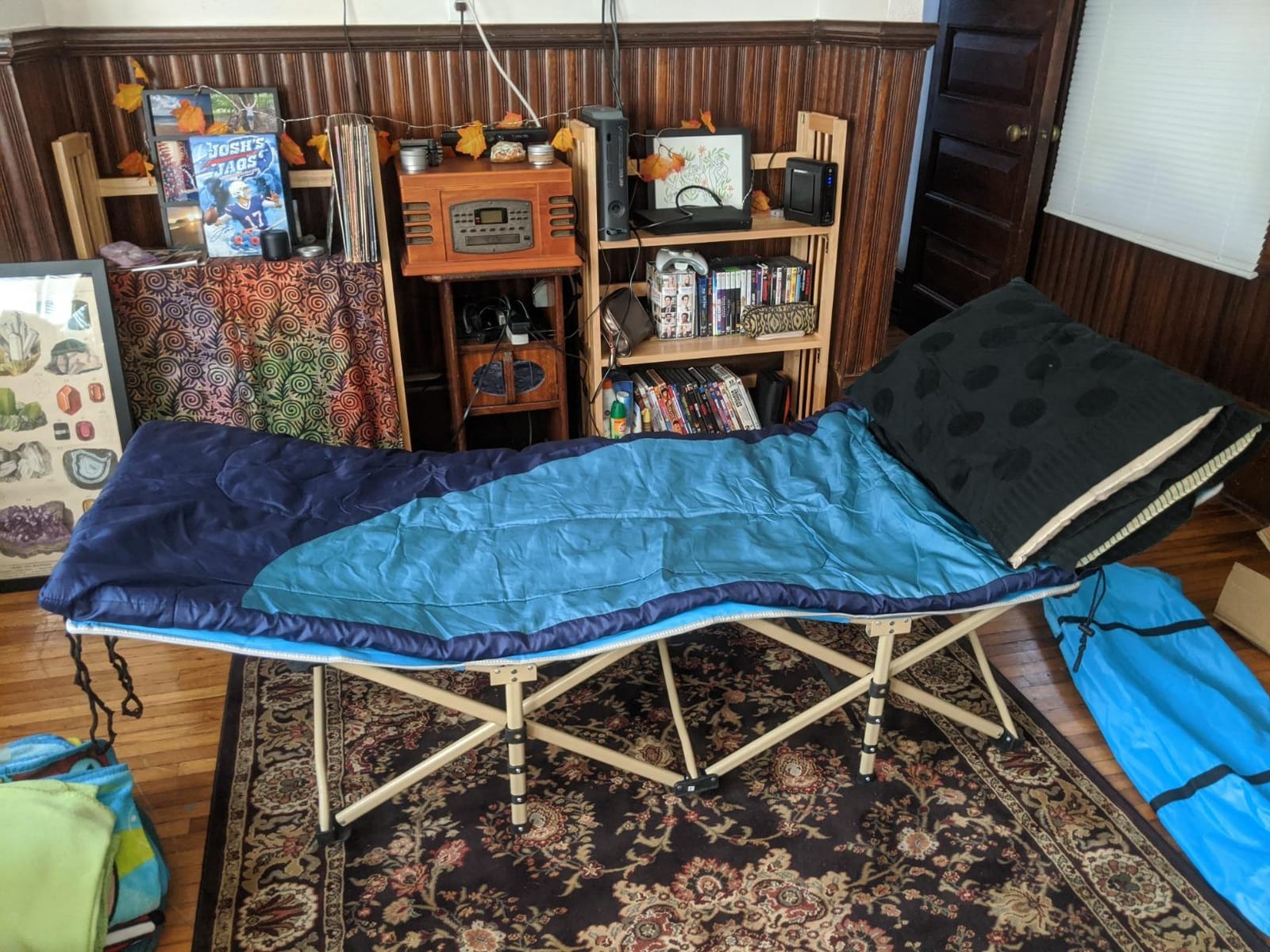 ARAER Camping Cot for Adults, 28in Wide with Mattress (Navy Blue) | 450LBS Max Load, Folding Outdoor Bed with Carry Bag, Heavy Duty Cot for Camping, Travel, Office Nap and Home Lounging customer photo 1