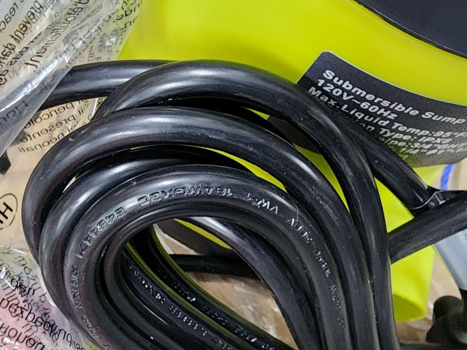 Sump Pump 1HP Submersible Water Pumps 4000GPH Electric Water Pump for Pool Draining Spa Hot Tub, Yellow customer photo 1
