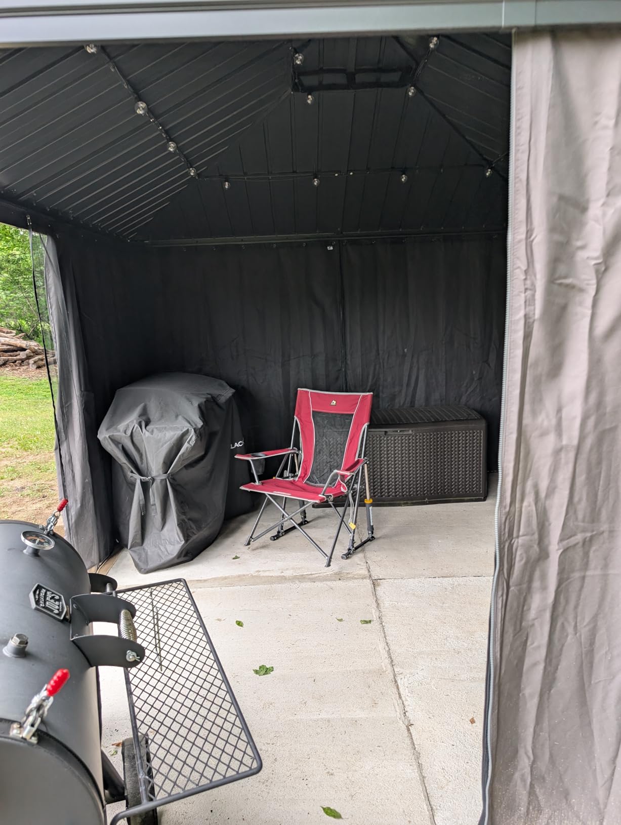 PURPLE LEAF Permanent Hardtop Gazebo 10' X 12' with Light, Gray | 4.7
