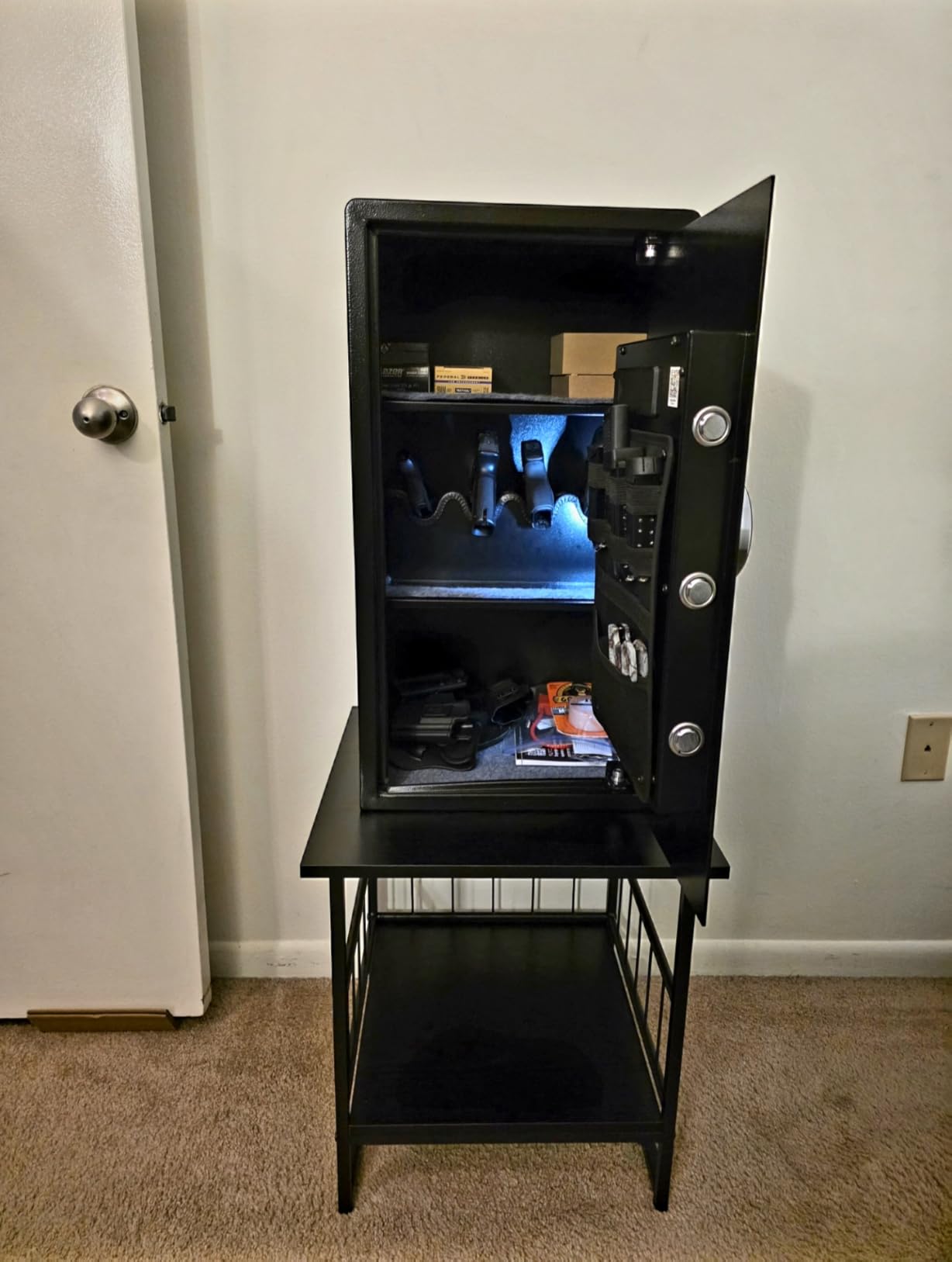 20LB Biometric Safe with Fingerprint Lock, 3-8 Digit PIN | 0.80 cu.ft. Safe with Silent Mode & LED & Backlit Keypad, 6.7M Combinations, Metal Knob, Removable Shelf & Easy Installation customer photo 2