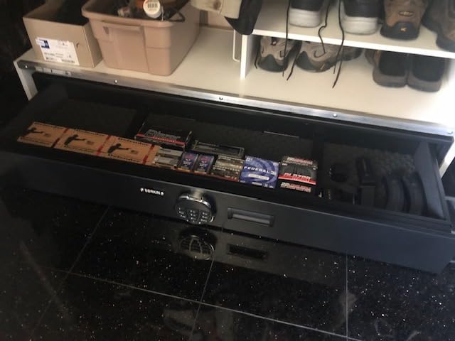 Heavy-duty Under Bed Safe, Rapid Gun Storage Safe Drawer Safe for AR Rifle Ammo Pistol Accessories for Home and Vehicle customer photo 2