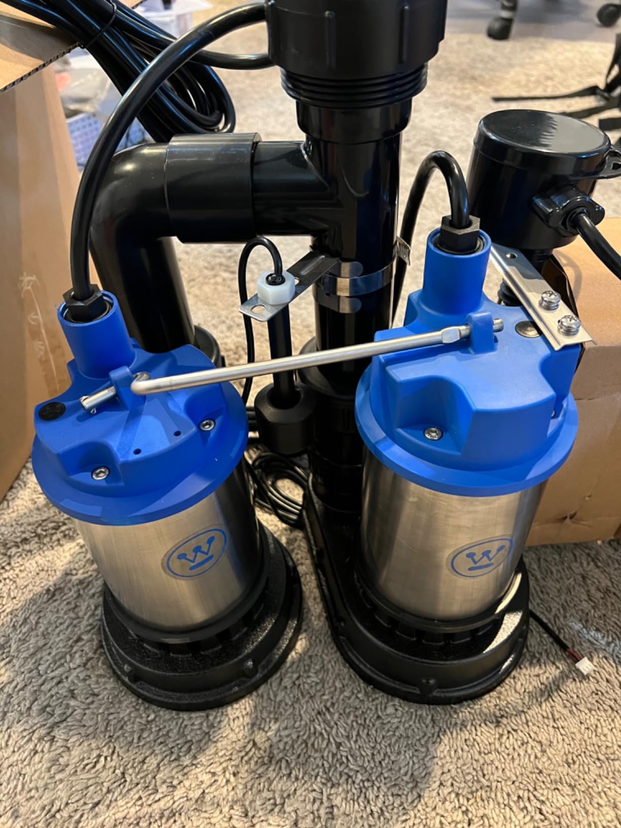 Westinghouse Battery Backup Sump Pump System - 1/2 HP Dual Sump Pumps with Automatic Switchover, Stainless Steel Construction, Top Suction Design, Basement Flood Protection customer photo 2