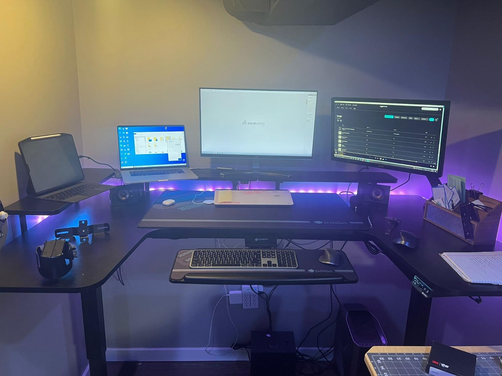 EUREKA ERGONOMIC Gaming Standing Desk with Keyboard Tray, 74
