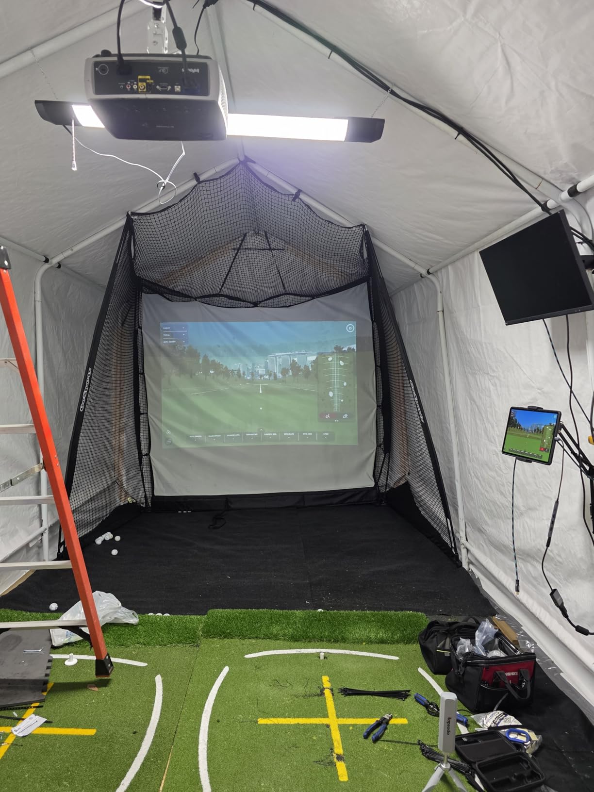 GoSports Range Cage 10 ft x 8 ft Golf Net Cage - Indoor & Outdoor Golf Practice Net for Full Swing Training and Home Golf Simulator Setups customer photo 2