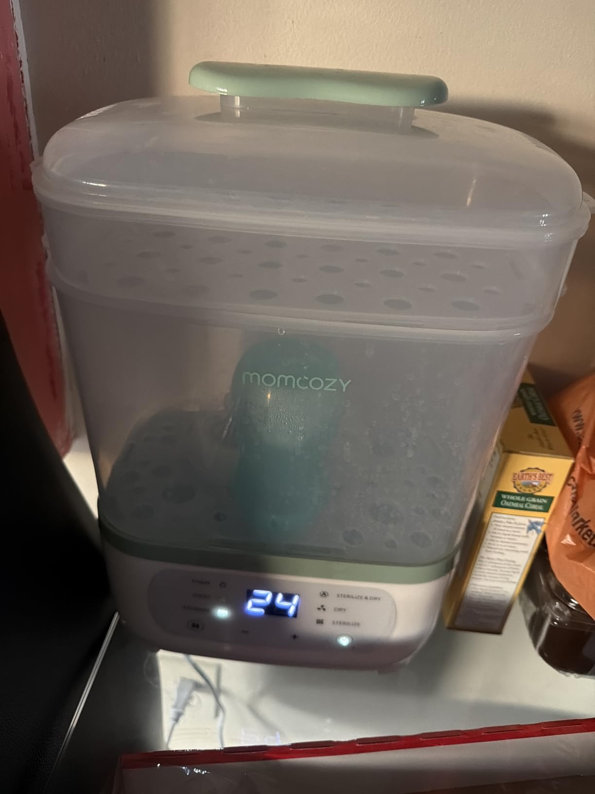 Momcozy Bottle Sterilizer and Dryer, 8-in-1 Electric Steam Baby Bottle Sterilizer for Baby Bottles, Baby stuffs & Breast Pump Accessories | 8-Bottles Capacity, for Baby food, Pump Parts & Baby Essentials, Multi-Function Sterilizer and Dryer for Busy Parents customer photo 2