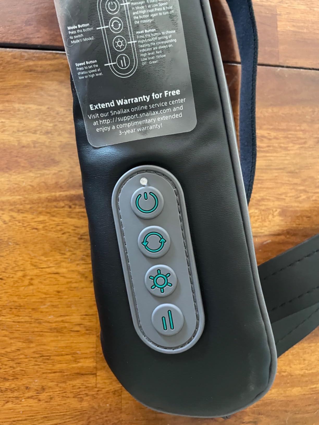 Cordless 4D Shiatsu Neck & Shoulder Massager with Heat, Home Office Travel | Wearable hands-free design, Type-C rechargeable, 2 heat levels, 2 intensities, up to 100-min battery life, 2.6 lb lightweight customer photo 2