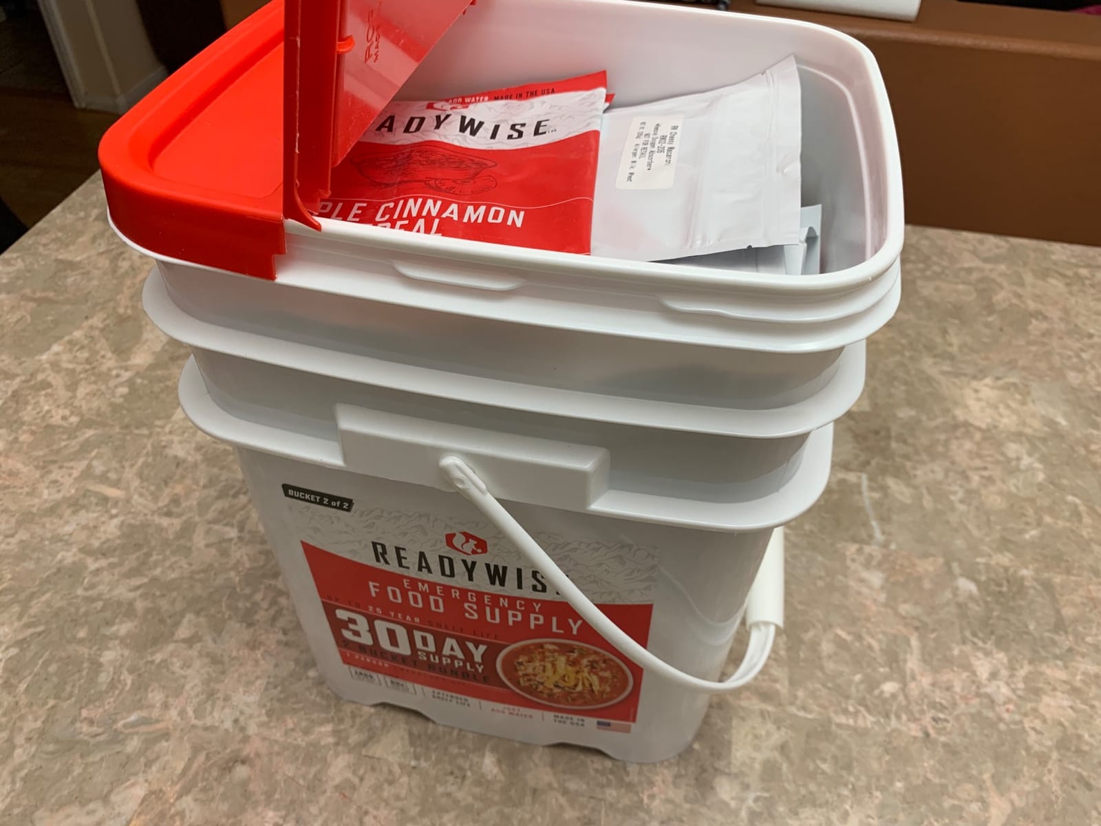 ReadyWise Emergency Food Survival Supply 14 Day Bucket, 150 Servings customer photo 1