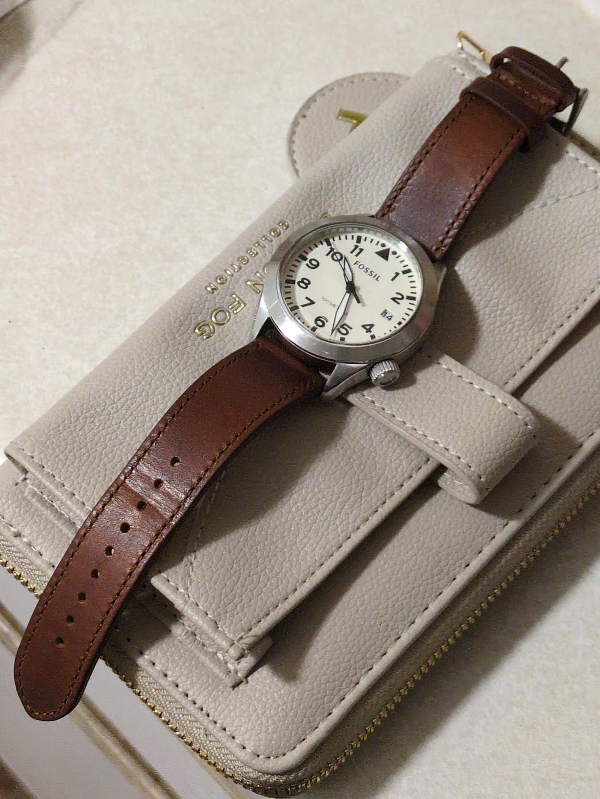 Benchmark Leather Watch Band Italian Vegetable Tanned Leather Smooth or Rustic Pull-Up Full Grain Leather Watch Strap Quick Release Spring Bars Choice of Color and Width 18mm 20mm 22mm customer photo 2