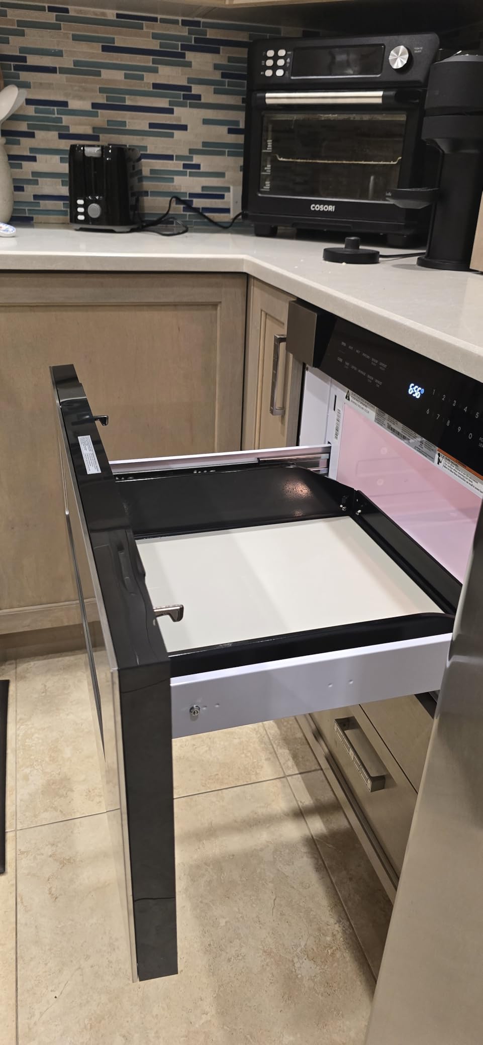 Cosmo COS-MWD3012GSS 30 in. Haven Collection 1.2 cu. ft. Built-in Microwave Drawer, Stainless Steel, Automatic Presets, Touch Controls, 10 Power Levels, 1000W, Defrost Functions, Child Lock customer photo 2