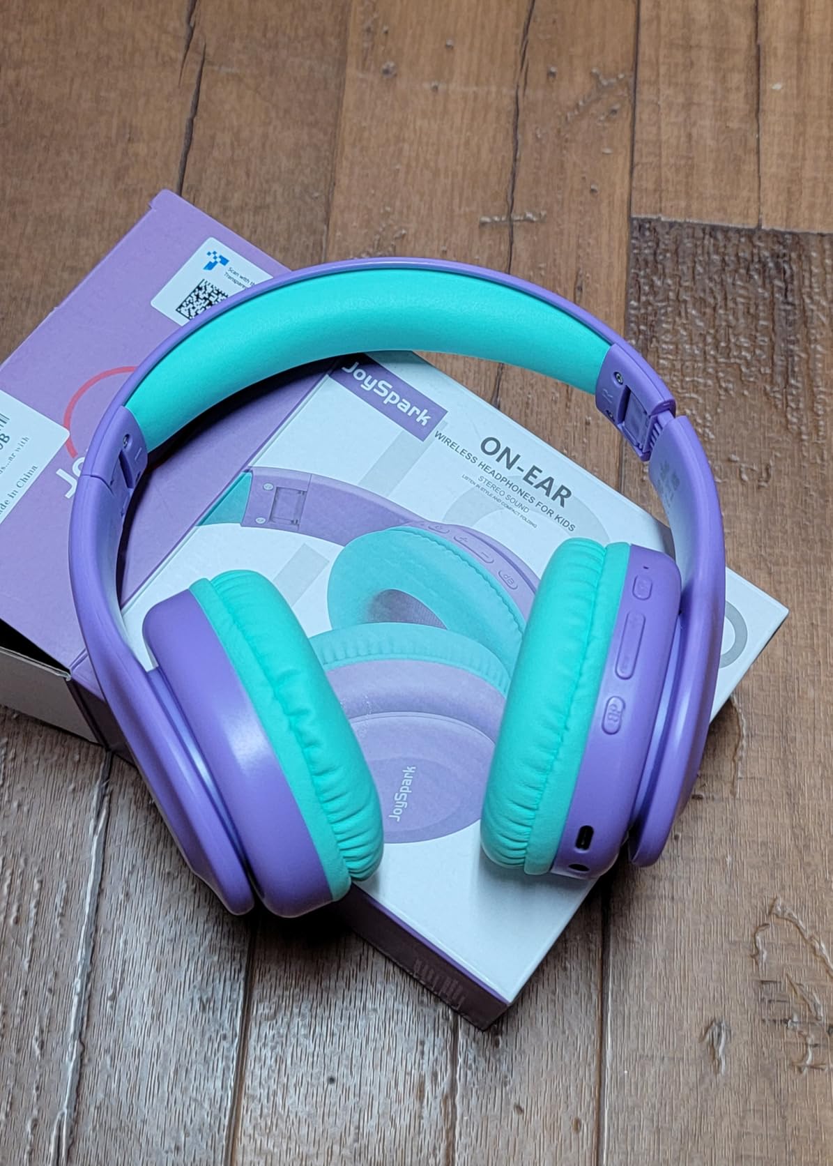 JoySpark Kids Bluetooth Headphones Over-Ear, 60Hrs, Built-in Mic-Purple | 85/94dB Volume Limited, Bluetooth 5.3, Stereo Sound, Lightweight Kids Wireless Headphones for Kids Toddler Travel School customer photo 1