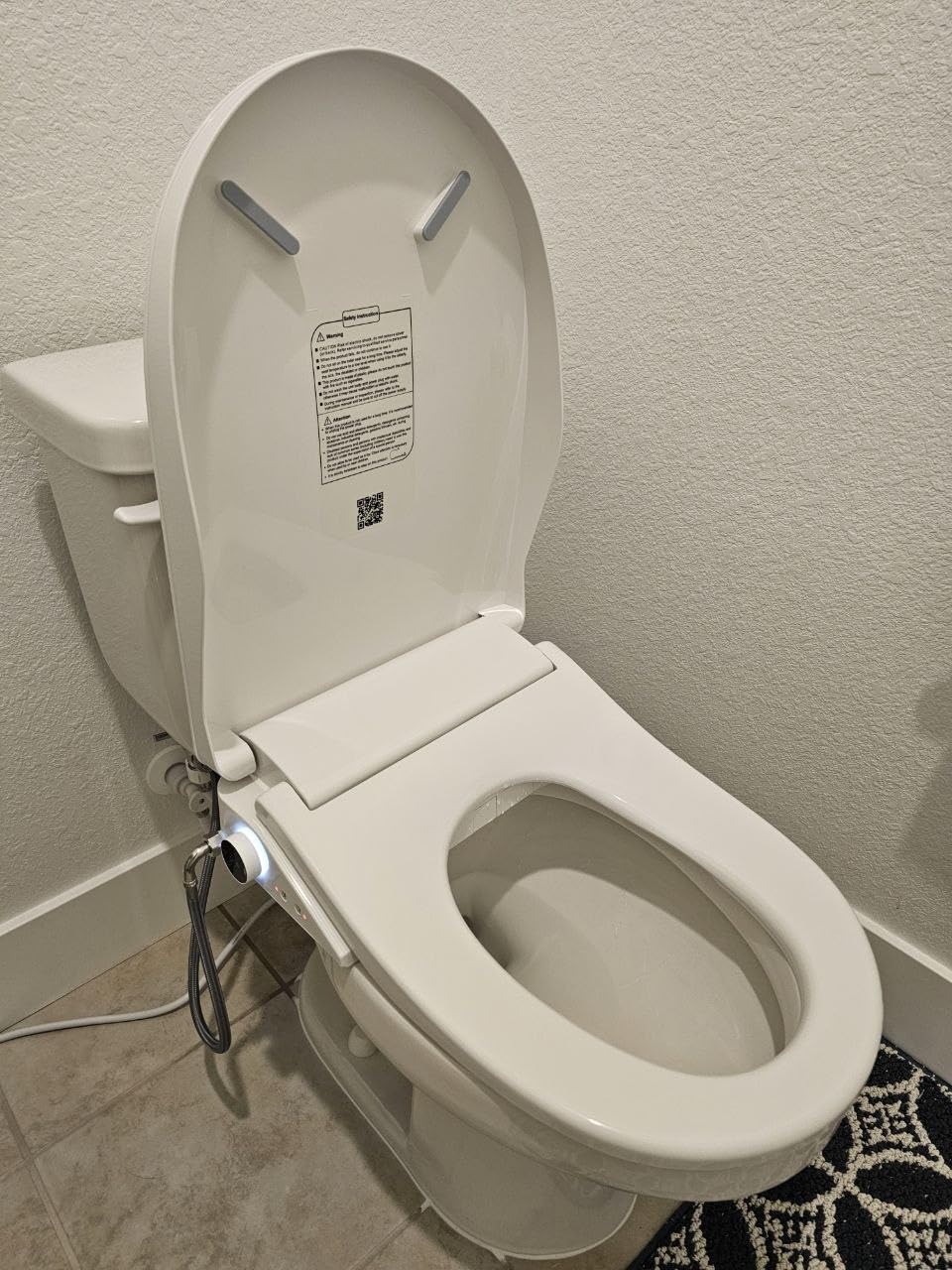 Electric Bidet Toilet Seat, Heated Toilet Seat Elongated with Instant Warm Water & Dryer, Feminine & Front Rear Wash, Wireless Remote, Self-Clean Nozzle, Slow Close Lid, Upgraded Silent ECO Child Mode customer photo 2