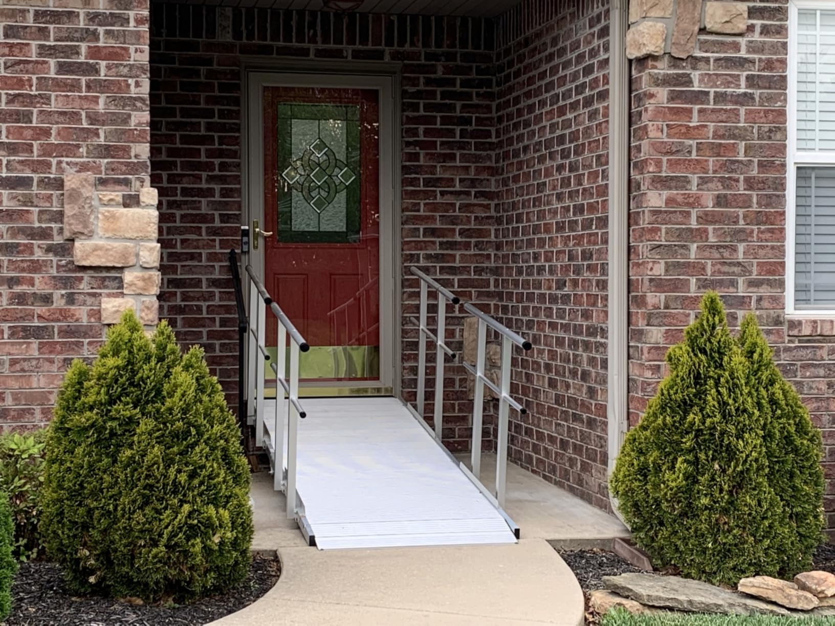 7' Wheelchair Ramp with Handrails for Home Steps, 850 lb, Silver Spring customer photo 2