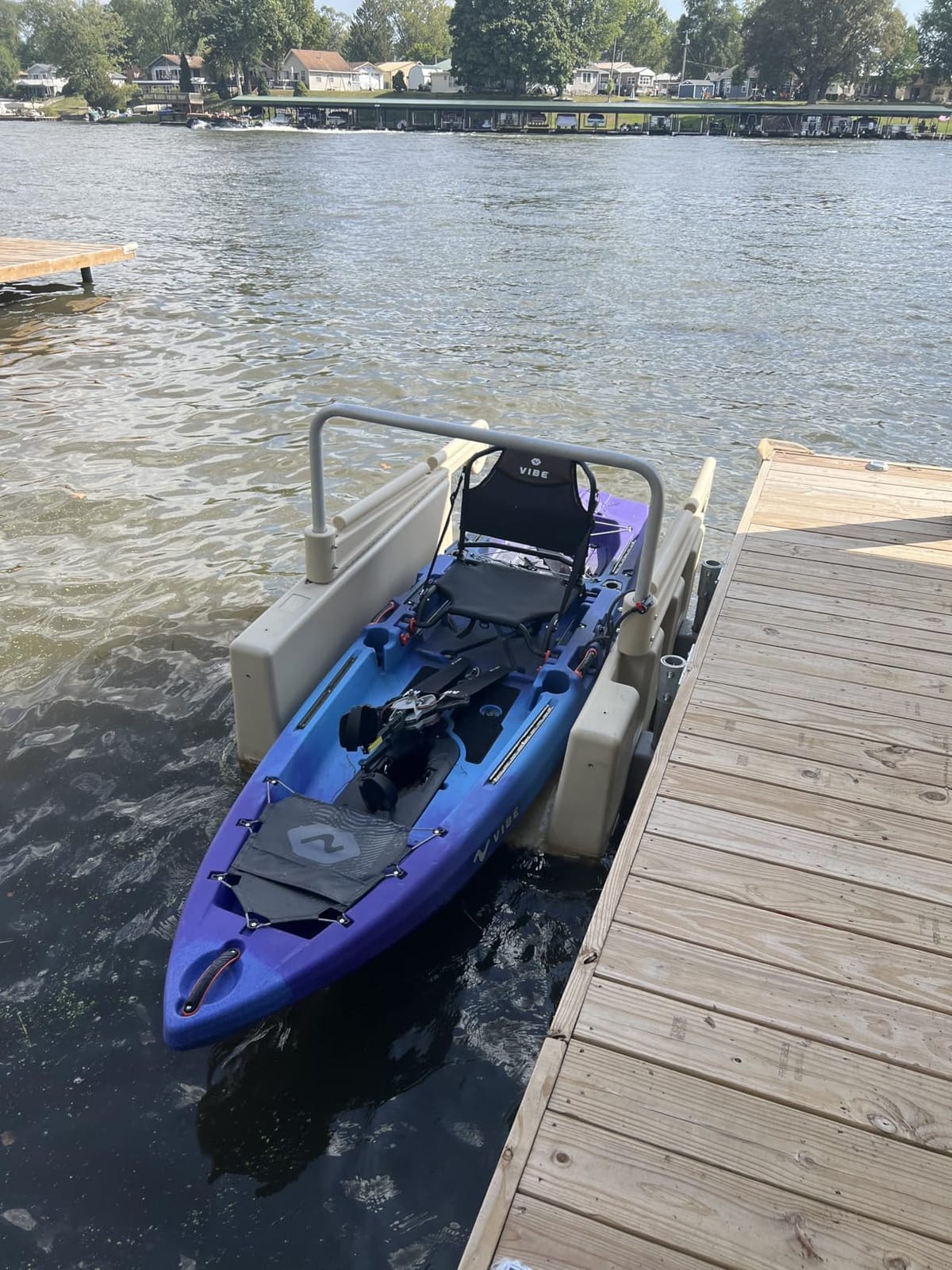Personal Kayak Launch Station to Safely Launch Kayaks, Canoes, and Stand Up Paddle Boards, for Fixed Docks, 85-Inch x 48-Inch x 50-Inch, Gray customer photo 1