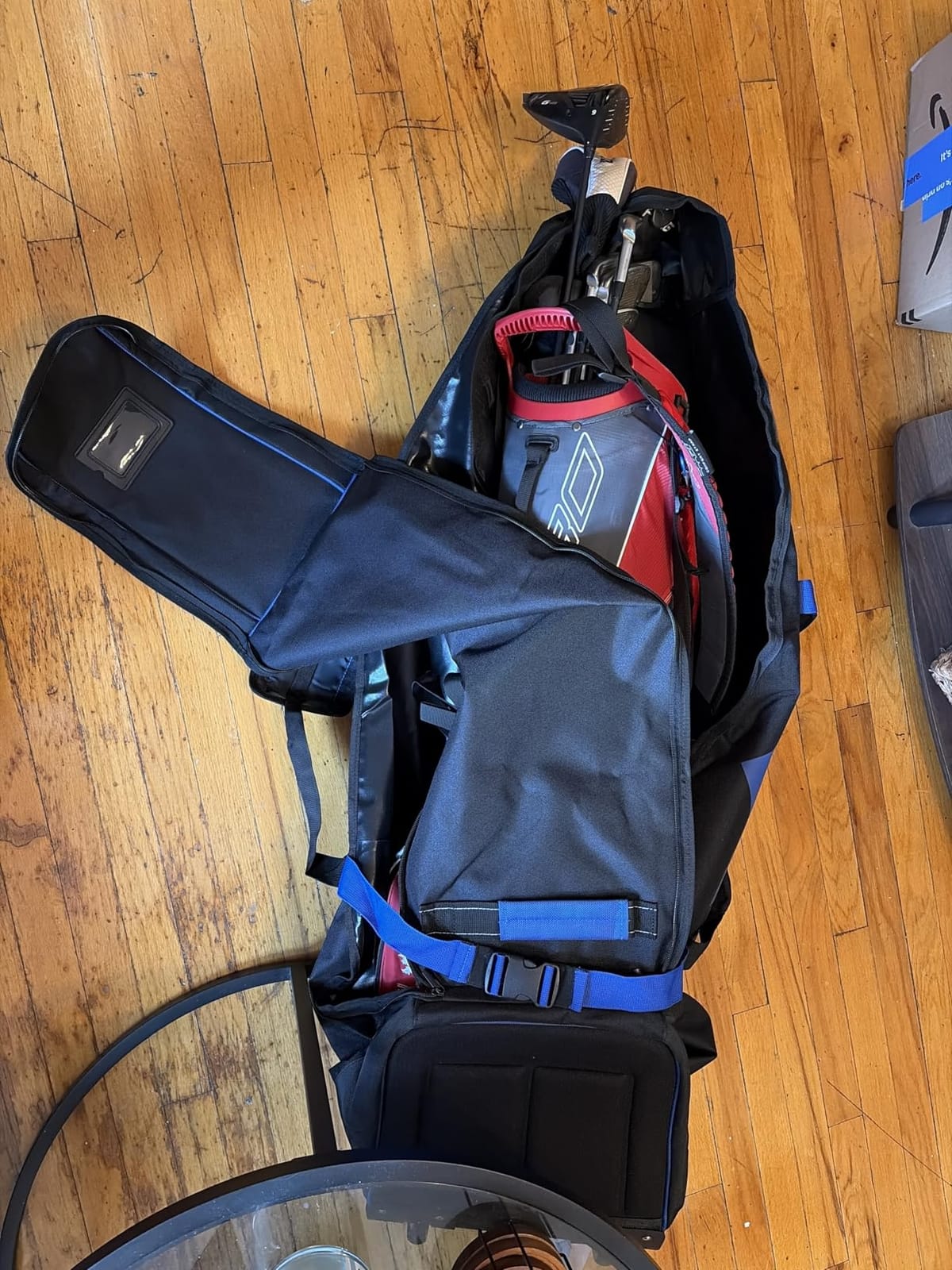ZEEMO Full-Open Golf Travel Bag for Airlines, Wheeled Club Carrier Bag | Airline-Approved Case, Reinforced Club Protection, Fits Stand and Cart Bags, Waterproof Oxford Fabric customer photo 2