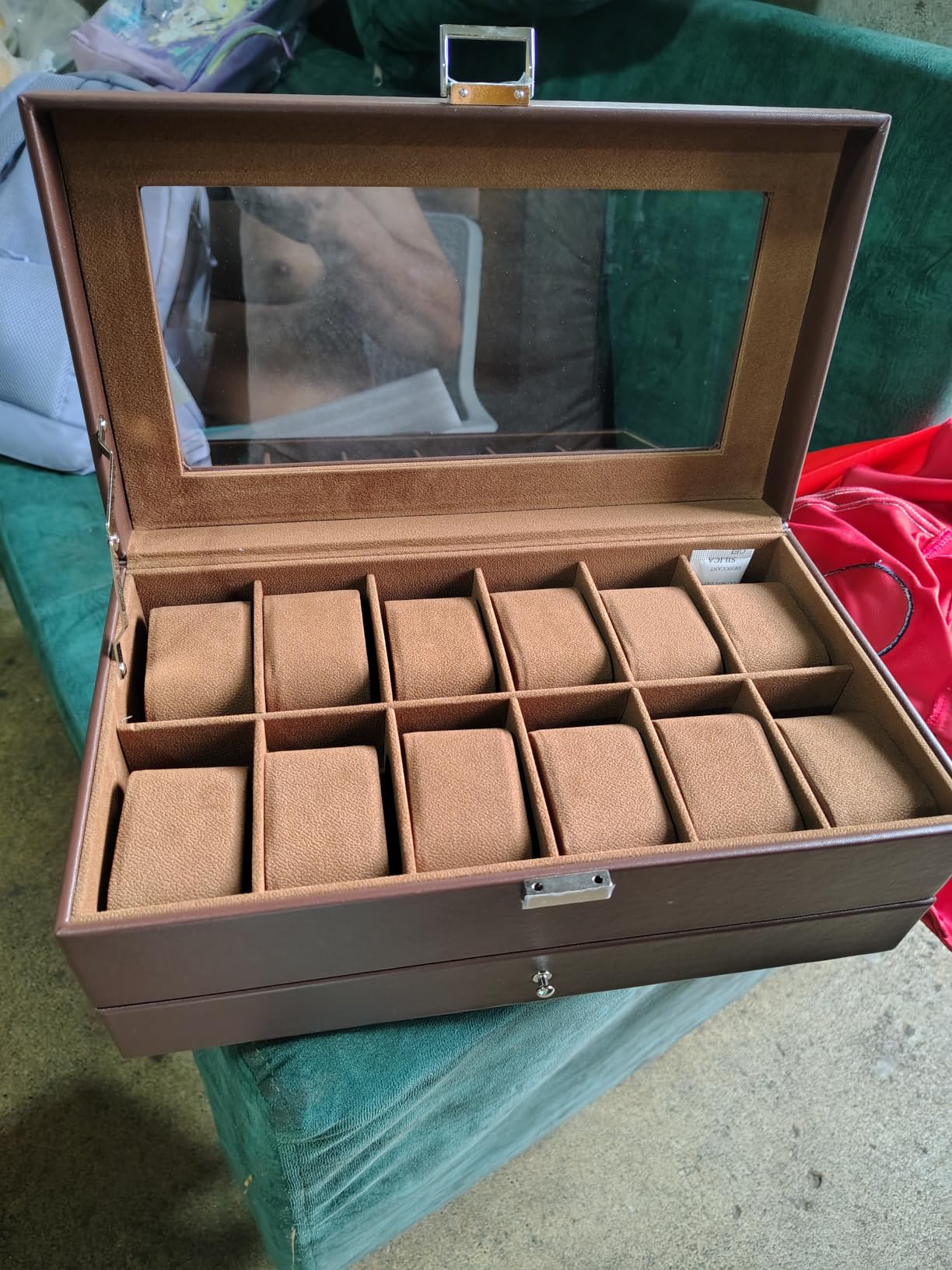 ProCase Watch Box, 12 Slot Watch Case for Men with Drawer, Espresso, 2-Layer Watches Display Case with Glass Lid, Mens Jewelry Box Storage Holder Organizer customer photo 1
