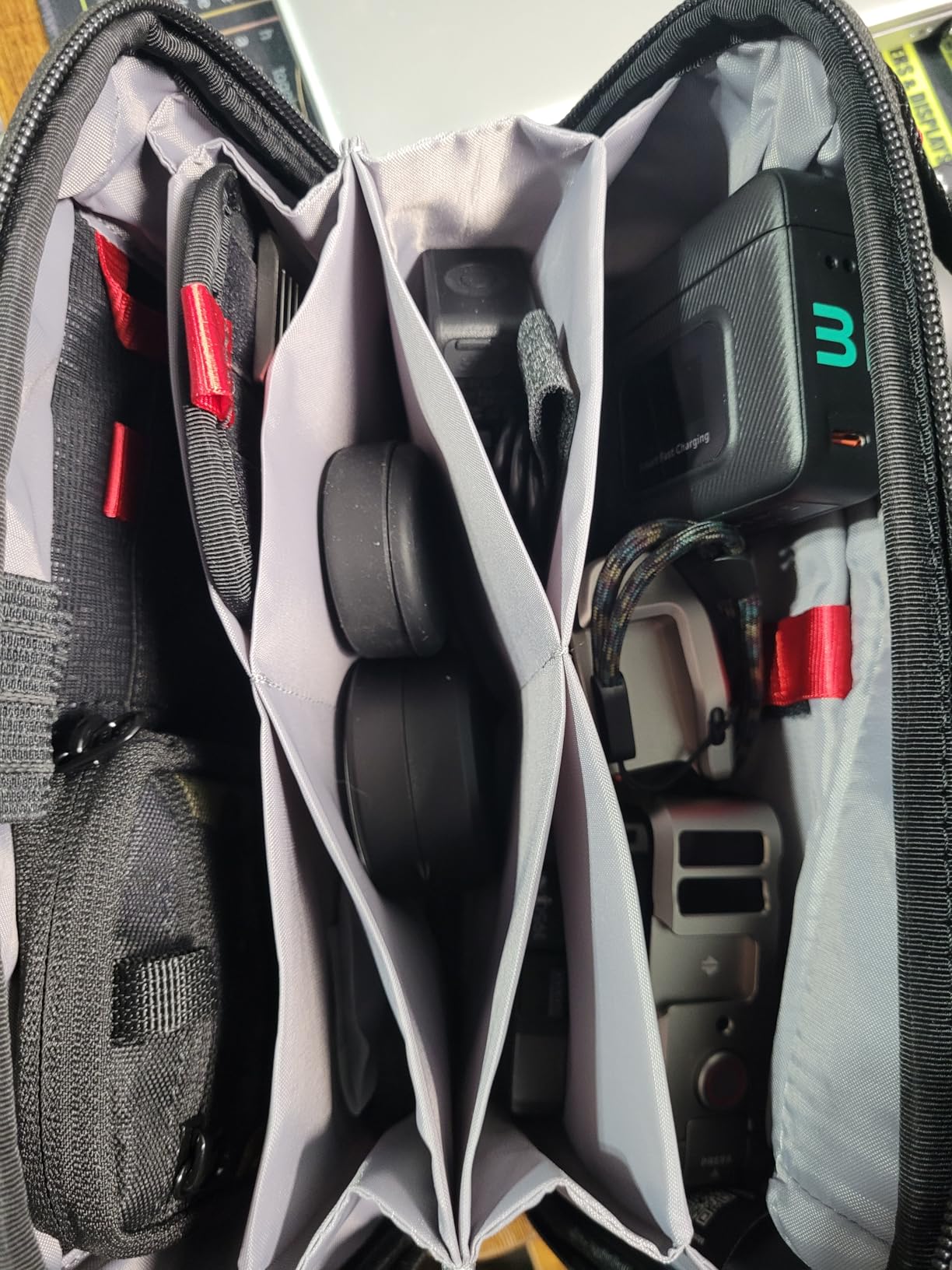 tomtoc Electronic Organizer Travel Case, Dual Compartment Tech Organization customer photo 1