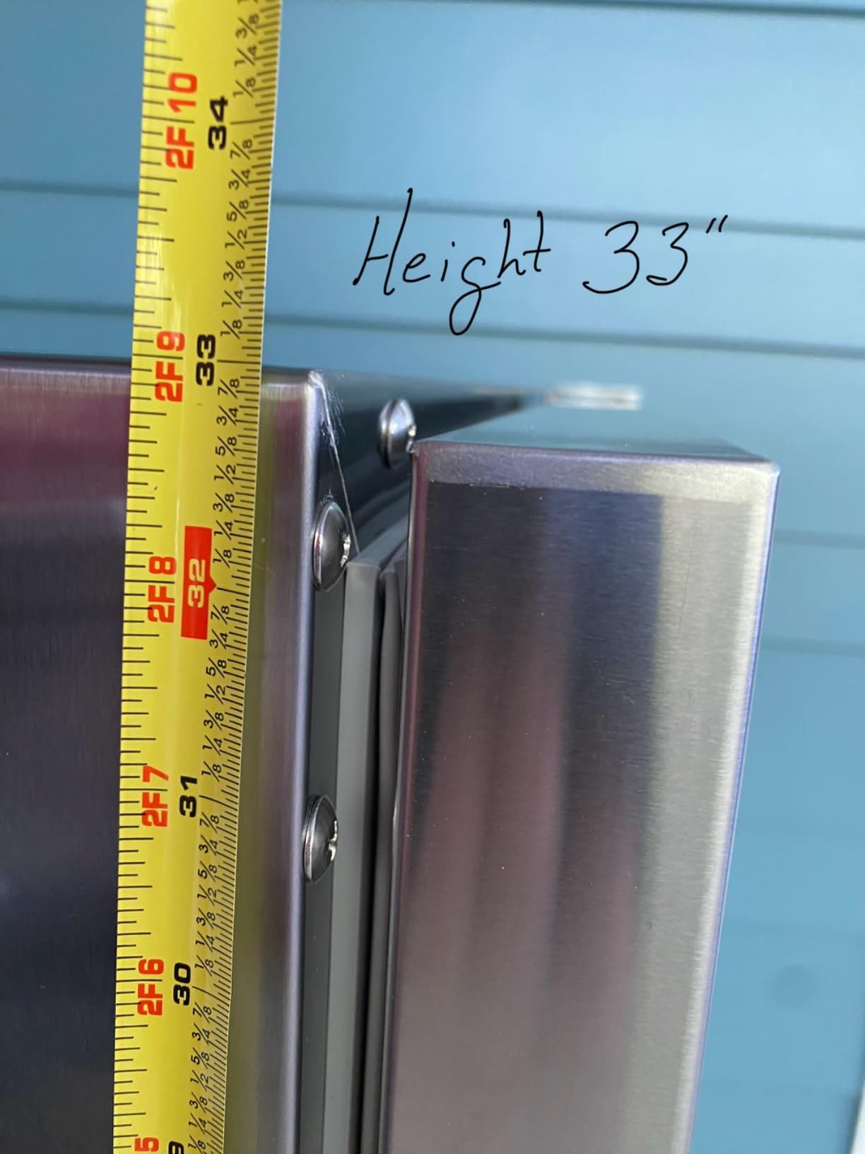 21 Inch Outdoor Refrigerator, Weather Proof Stainless Steel Beverage Beer Cooler Under Counter Fridge, Indoor/Outdoor Refrigerator with 3 Shelves for Patio Kitchen and Commercial Use customer photo 1