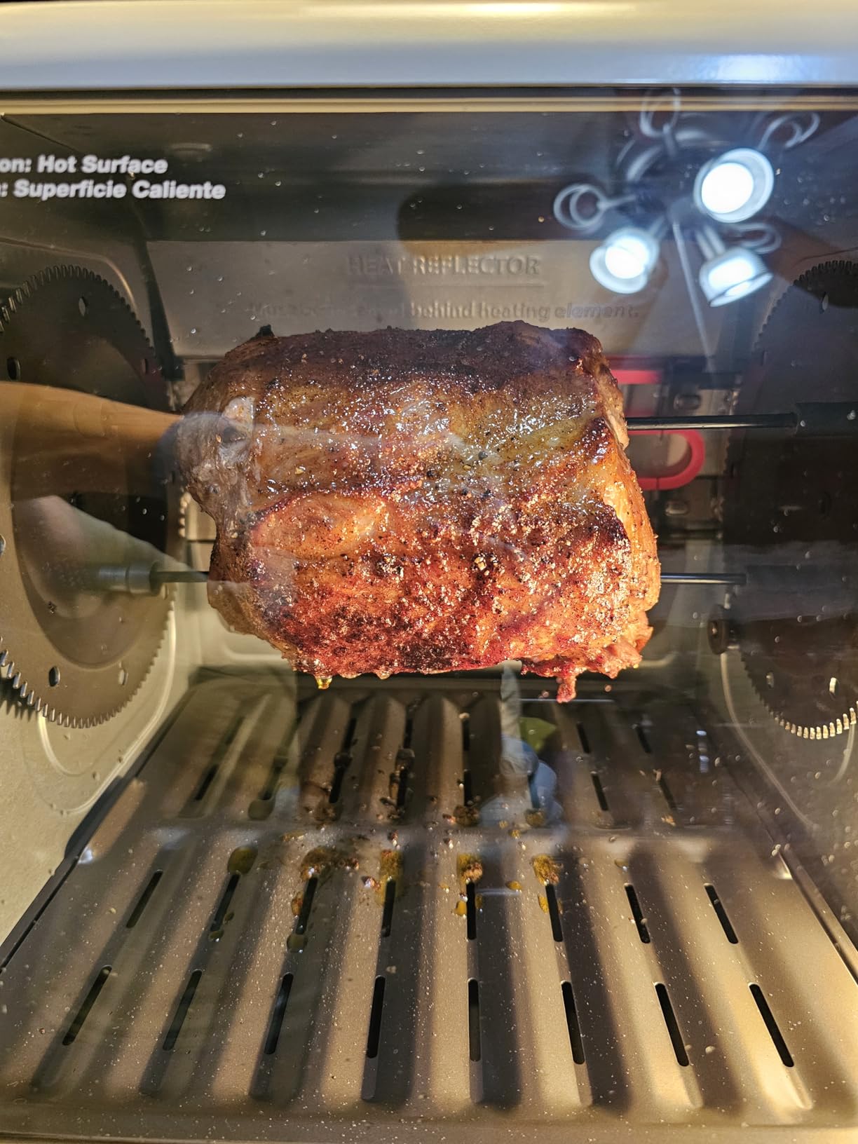 Ronco 6000 Platinum Digital Countertop Rotisserie Oven, 12-lb Capacity | Rotisserie chicken cooks perfectly, 3 functions - rotisserie, sear, no-heat rotation; basket included; auto shutoff customer photo 2