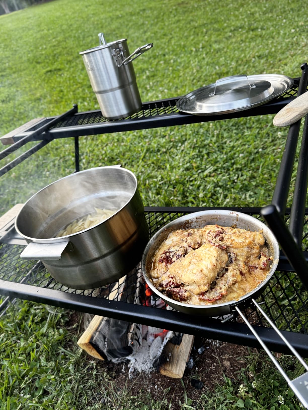 Stanley Wildfare Go 4-Piece Stainless Steel Two Cup Cook Set | 32 oz Pot and Lid with Fold & Lock Handle | 2 Stacking Cups | Camping Essentials for Your Camp Kitchen | BPA-Free | Shale + Charcoal customer photo 1