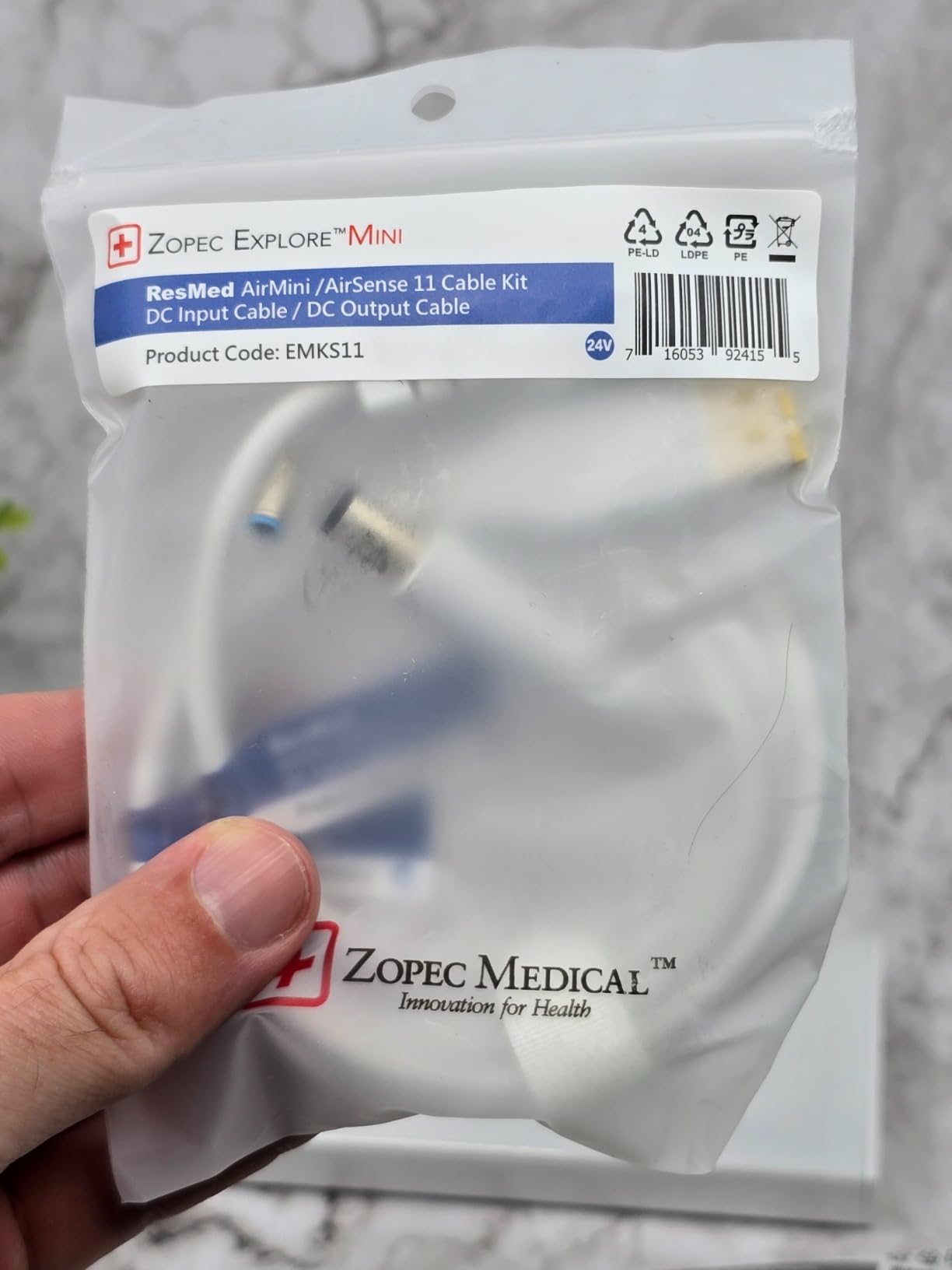 Zopec Explore Mini CPAP Battery UPS Backup - World's Smallest/Lightest - Camping, Air Travel, and RV - Up to 2 Nights Sleep - Fast Recharge - Includes Cables for ResMed AirMini, AirSense 10 and 11 | 2-Night Runtime, 1.5hr Recharge, for AirMini and Resmed AirSense 11 and 10, Travel Camping RV customer photo 1