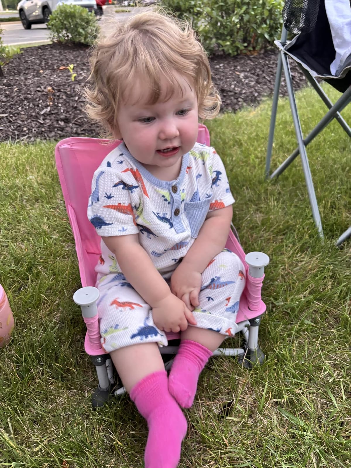 Bright Starts Pop 'N Sit Portable Booster Seat, 3-in-1 Floor Seat, Travel High Chair & Toddler Booster with Feeding Tray, Indoor/Outdoor, Grey, 6 Months-3 Years customer photo 2