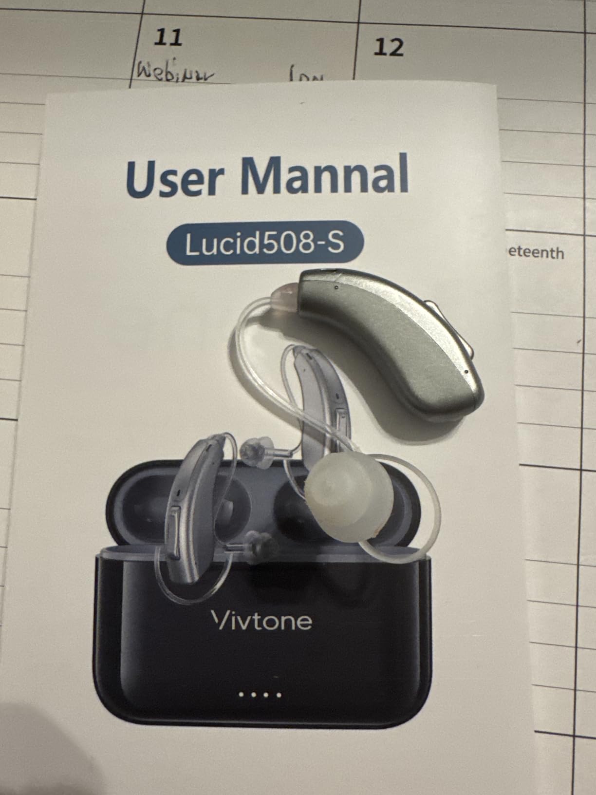 Vivtone Rechargeable Hearing Aids for Seniors Adults, Advanced Multi Channel Digital BTE Hearing Assist, with Recycle Charging Case for 125 Hrs Backup Power, Auto-On/Off, Pair, Lucid508 customer photo 1