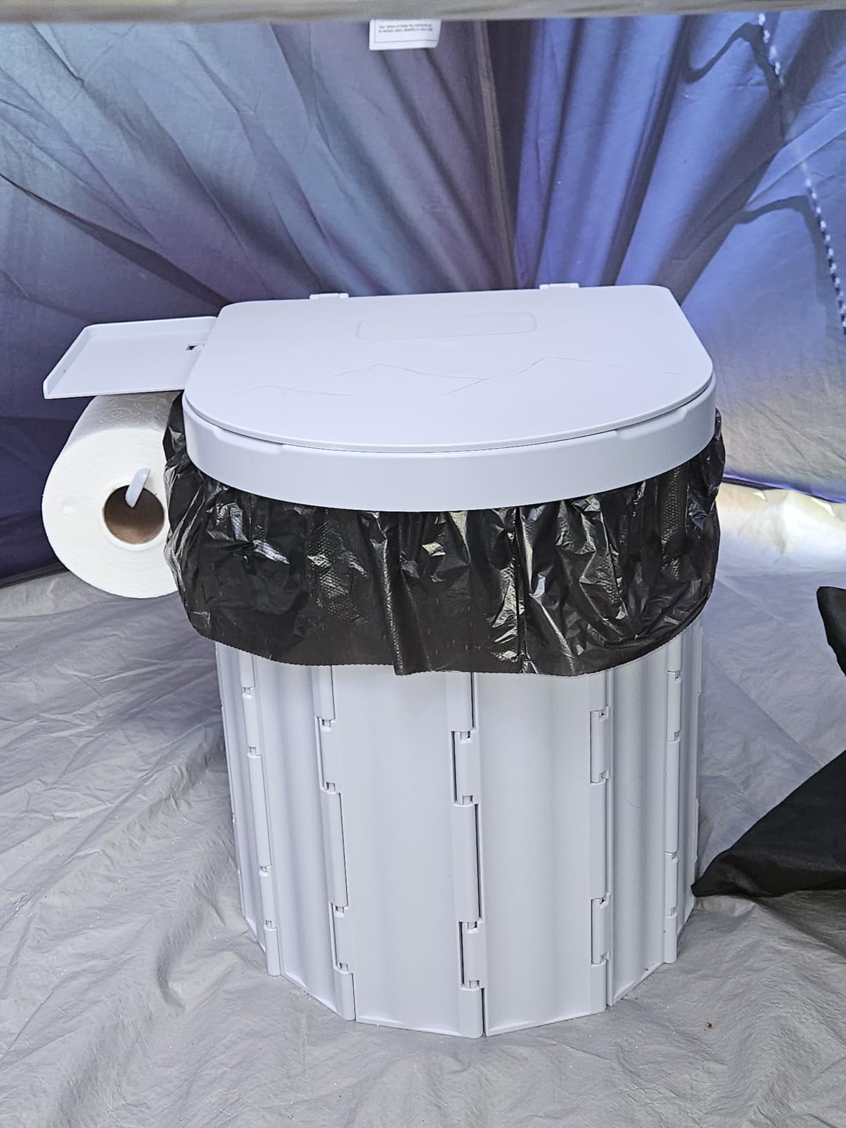 Sckee Camping Toilet, Portable Toilet for Adults, Portable Travel Folding Toilet with Lid and Paper Holder, Compact Potty for Car, Camp Toilet Portable Toilet for Camping, Hiking, Truck, RV, Beach customer photo 2