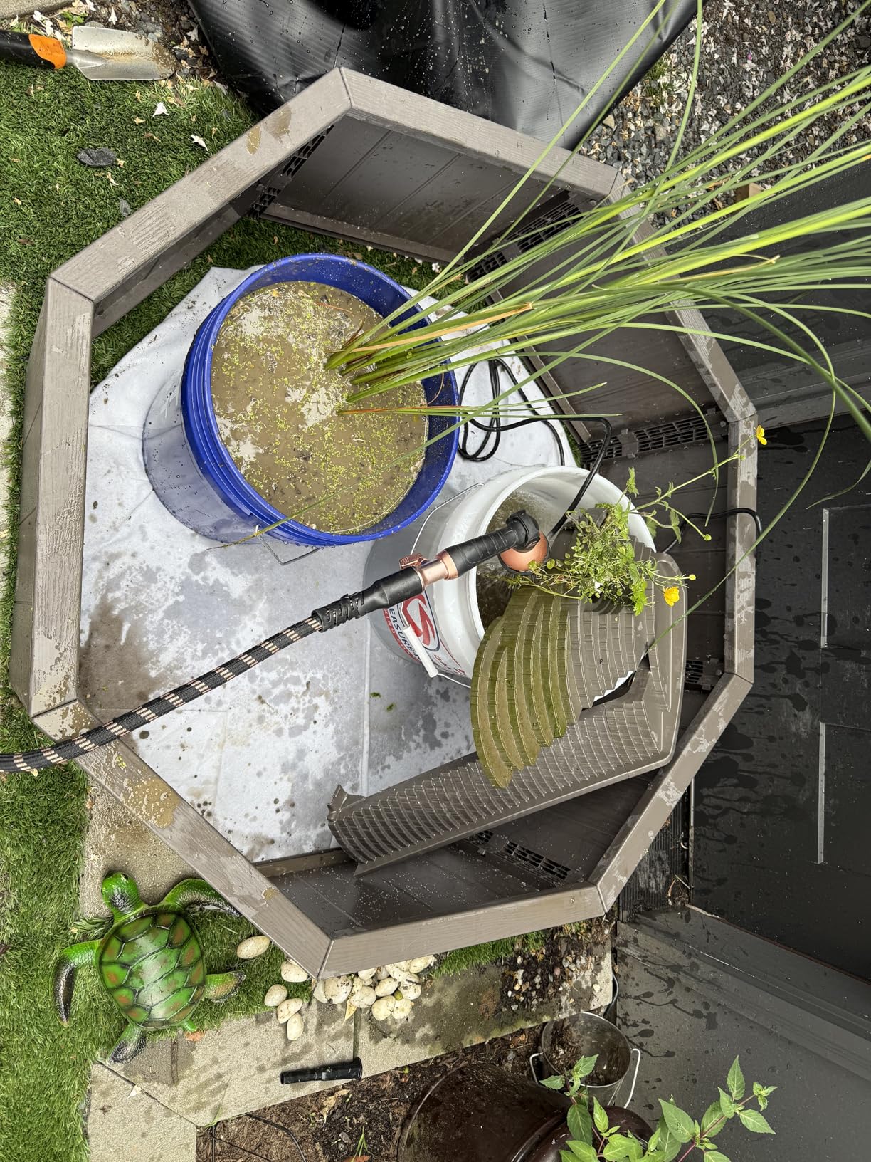 Aquagarden No Dig Nature Pool, Complete Water Feature Kit, Attract Birds and Wildlife to Your Yard, Includes Pond Structure, Liner, Fountain Pump, Nature Ladder, Planting Pocket customer photo 1