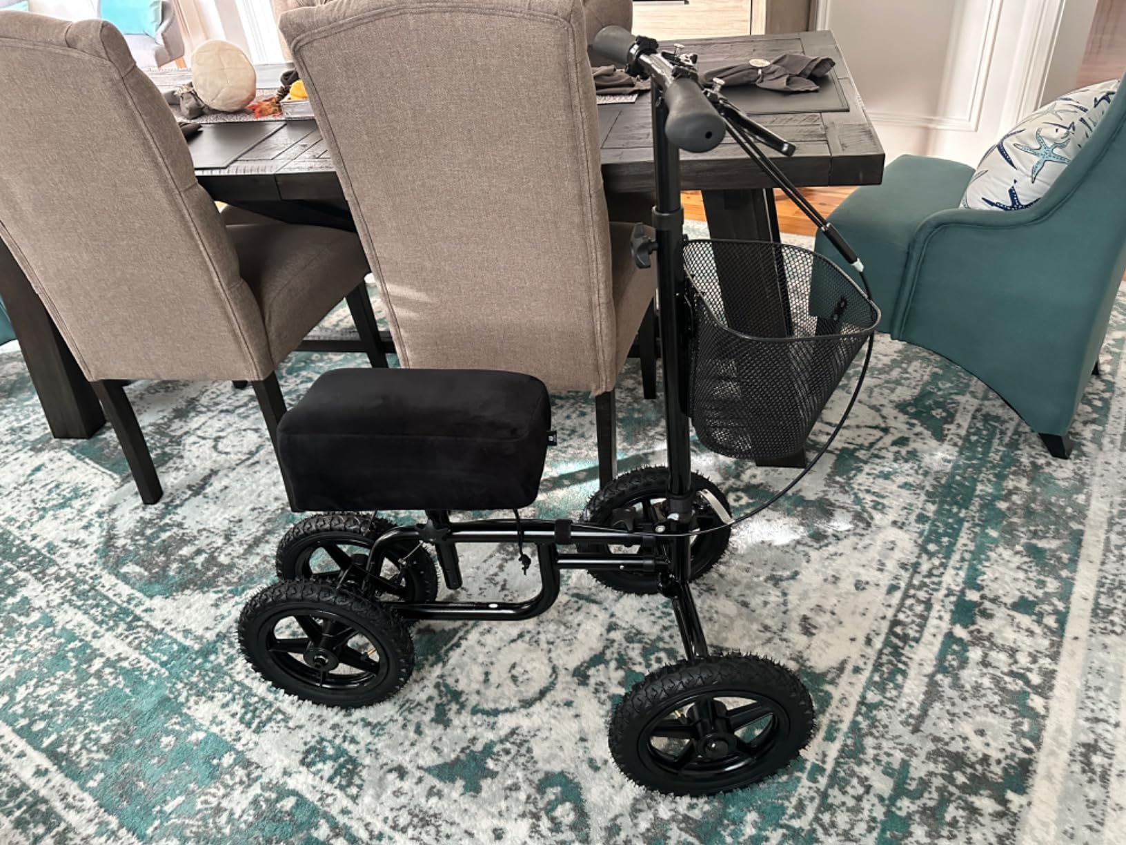 Vive Mobility All Terrain Knee Scooter Walker for Foot Injuries - Adult | Broken Leg Crutch Cart Roller for Surgery, Broken Foot, Ankle Injury - Kneeling Rolling Steerable Seated Wheel Scooter Aid customer photo 1