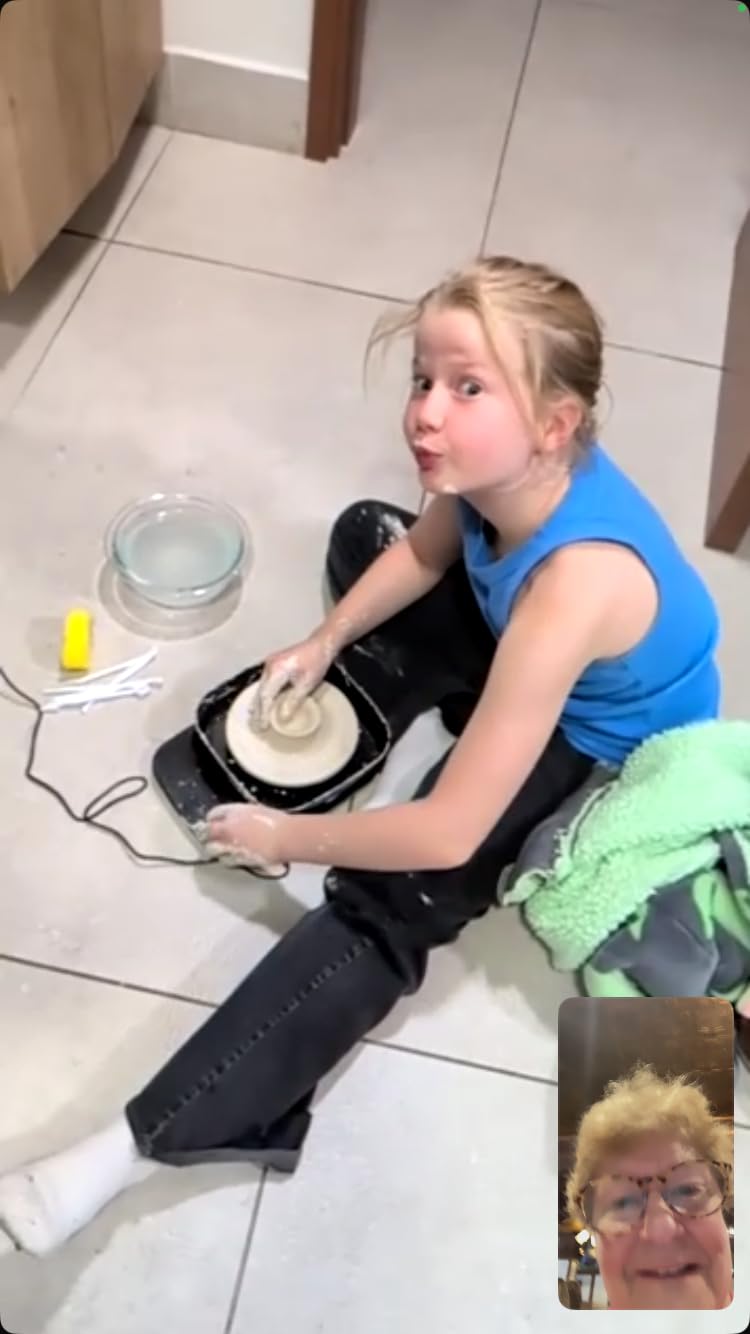 Pottery Wheel for Kids - Complete Pottery Kit & Tools for Beginners, Plug-in Rechargeable Battery, Upgraded Detachable Turntable Adjustable Speed, DIY Clay Maker for Kids 9-12 customer photo 1