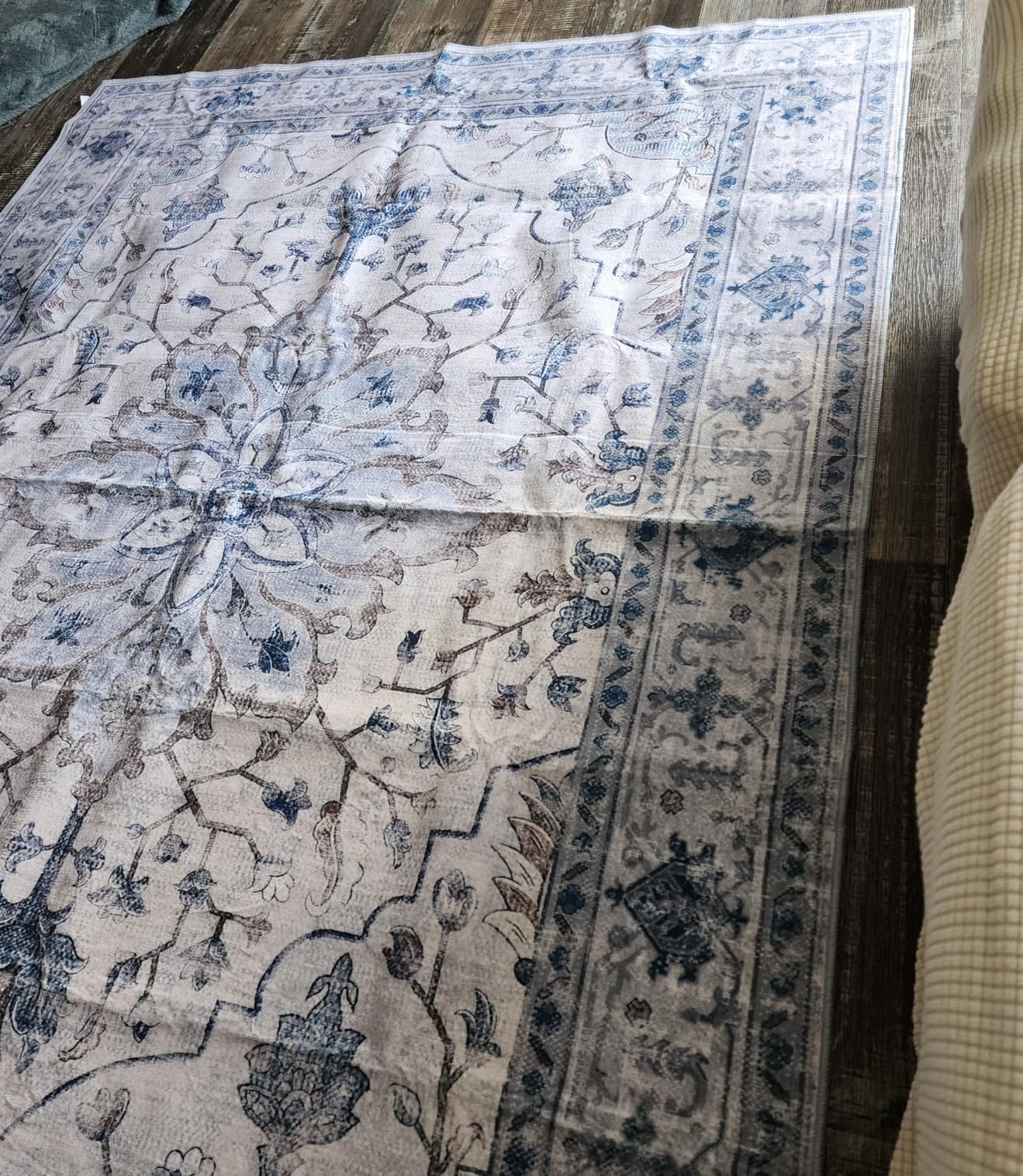 RELEANY Washable Area Rug, Runner 2'x6', Brick/Brown/Green | Non-Slip, Water Repellent, Pet Friendly, Easy to Clean, Vintage Floral Boho Decor for Kitchen Entry Bedroom Bedside Laundry customer photo 1