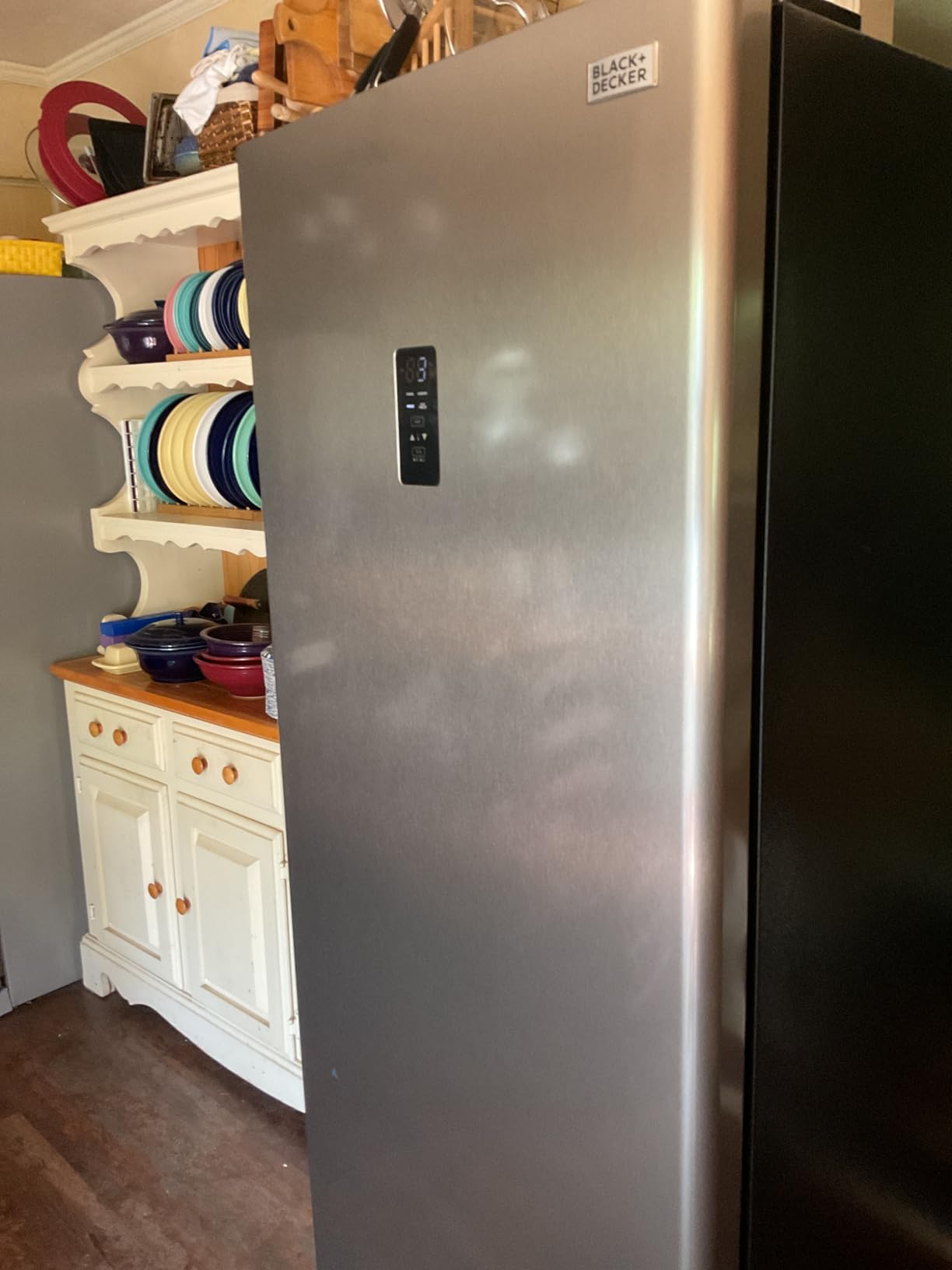 BLACK+DECKER 16 Cu. Ft. French Door Refrigerator, Ice Maker, Stainless Look | Full Size Refrigerator with Bottom Mount Freezer Drawer, Frost Free, ENERGY STAR certified, Auto Defrost customer photo 2