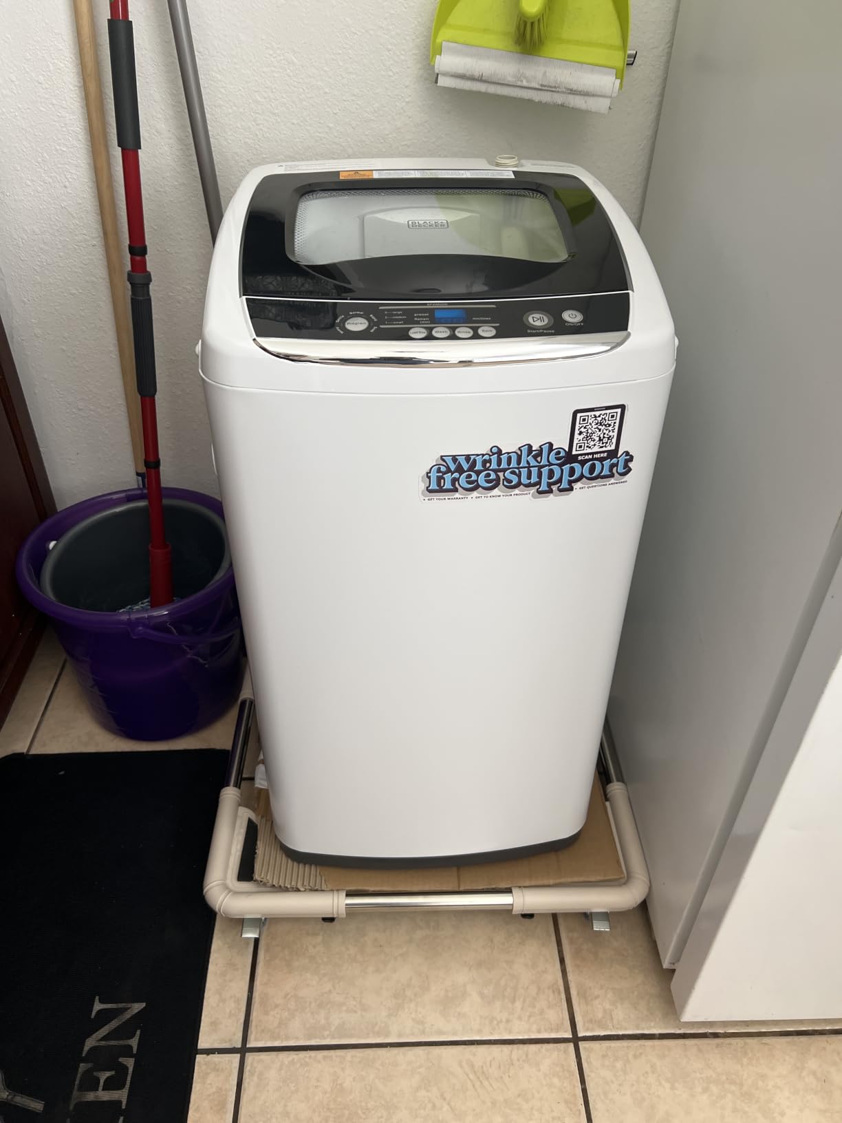 BLACK+DECKER 7.0 Cu. Ft. Front Load Dryer, 240V, BLD67ME, White | Electric Clothes Dryer with LED Display and Dial Control, 5 Sensor and Manual Dry Selections customer photo 1
