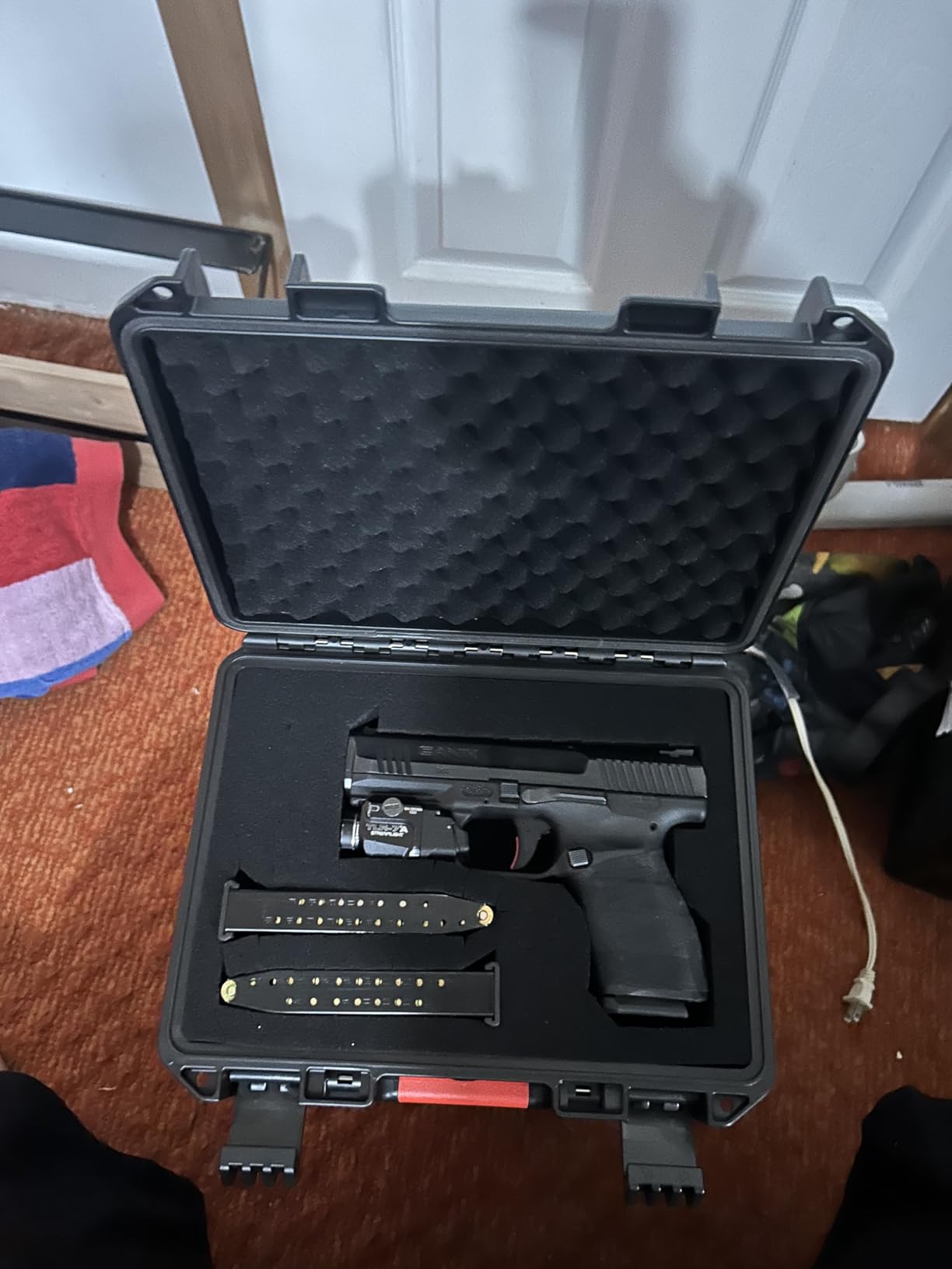 TSA Gun Case for Handgun Pistol - TSA Approved Firearm Travel Case - Gun Safe for 9mm Handgun Pistol - Hard Shell | Waterproof | Shockproof for Airline Travel Car Home customer photo 1
