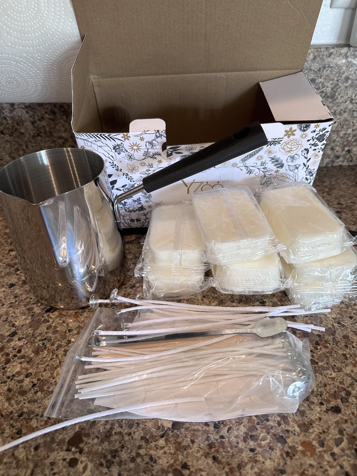 Candle Making Kit for Adults Beginners,Candle Making Supplies Include Soy Wax for Candle Making,Candle Wax Melting Pot,Candle Wicks Stickers,Magic Paper and More-DIY Candle Kit,Full Crafts for Adults customer photo 2