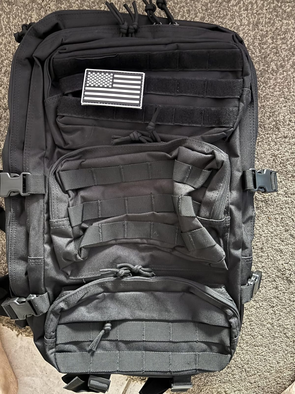 50L Military Tactical Backpack Large Day Backpack for Men Molle Army 3 Days Assault Pack Bug Out Bag Water Resistant and Heavy Duty Hiking Treeking Rucksack - Black customer photo 2