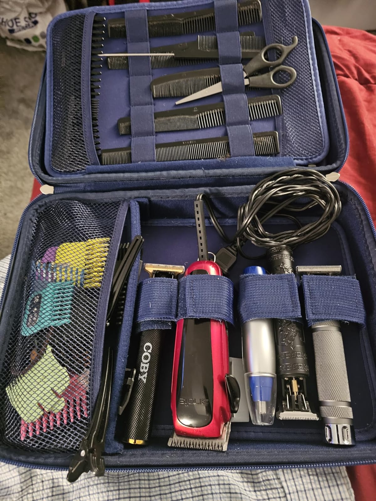 Boobowl Hard Travel Case for Hair Clippers, Barber Tool Organizer | Case Only for Clippers, Trimmers, Guards, Shears, Combs, Chargers and Small Grooming Accessories customer photo 1
