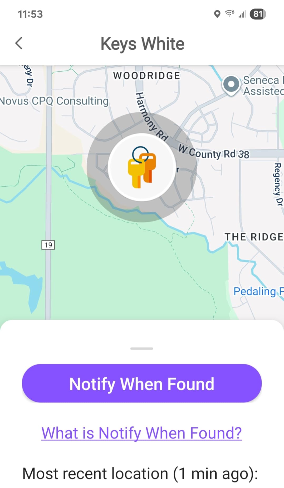 Tile Pro - Powerful Bluetooth Tracker, Key Finder and Item Locator for Keys, Bags and More. Both iOS and Android Compatible. Phone Finder. 1-Pack (Black) customer photo 1
